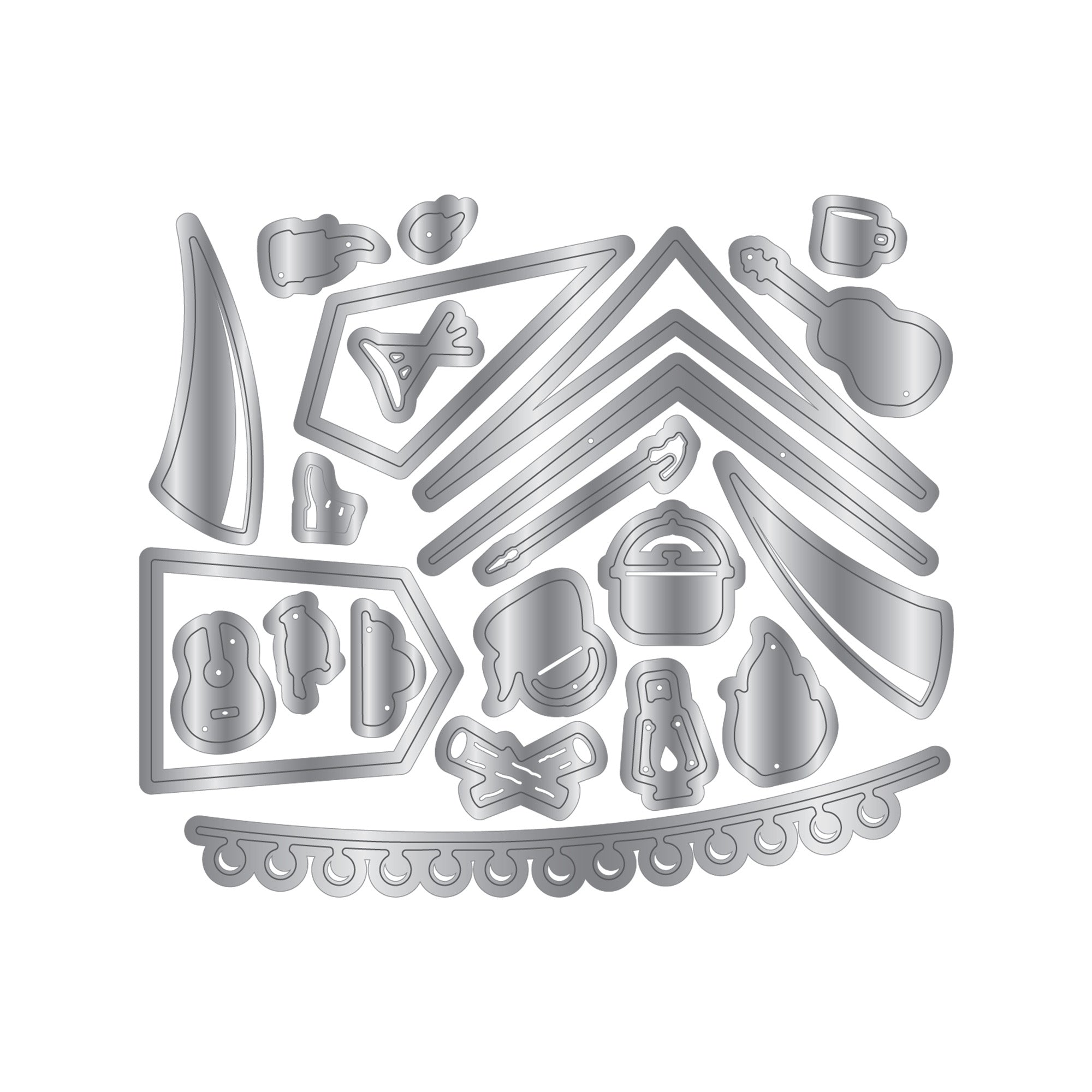 Crafters Companion The Great Outdoors Metal Die Set - Around the Campfire