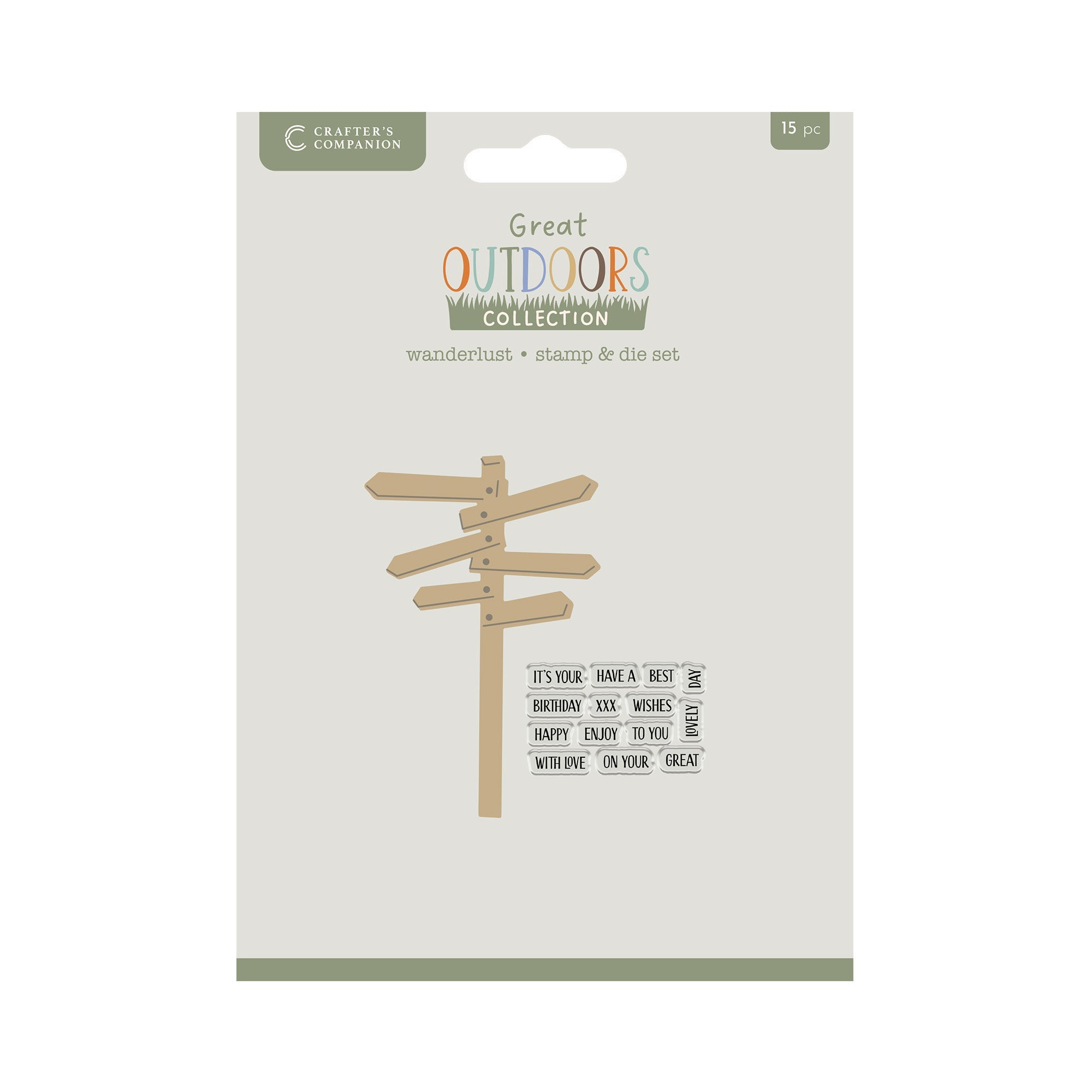 Crafters Companion The Great Outdoors Stamp & Die Set - Wander Lust