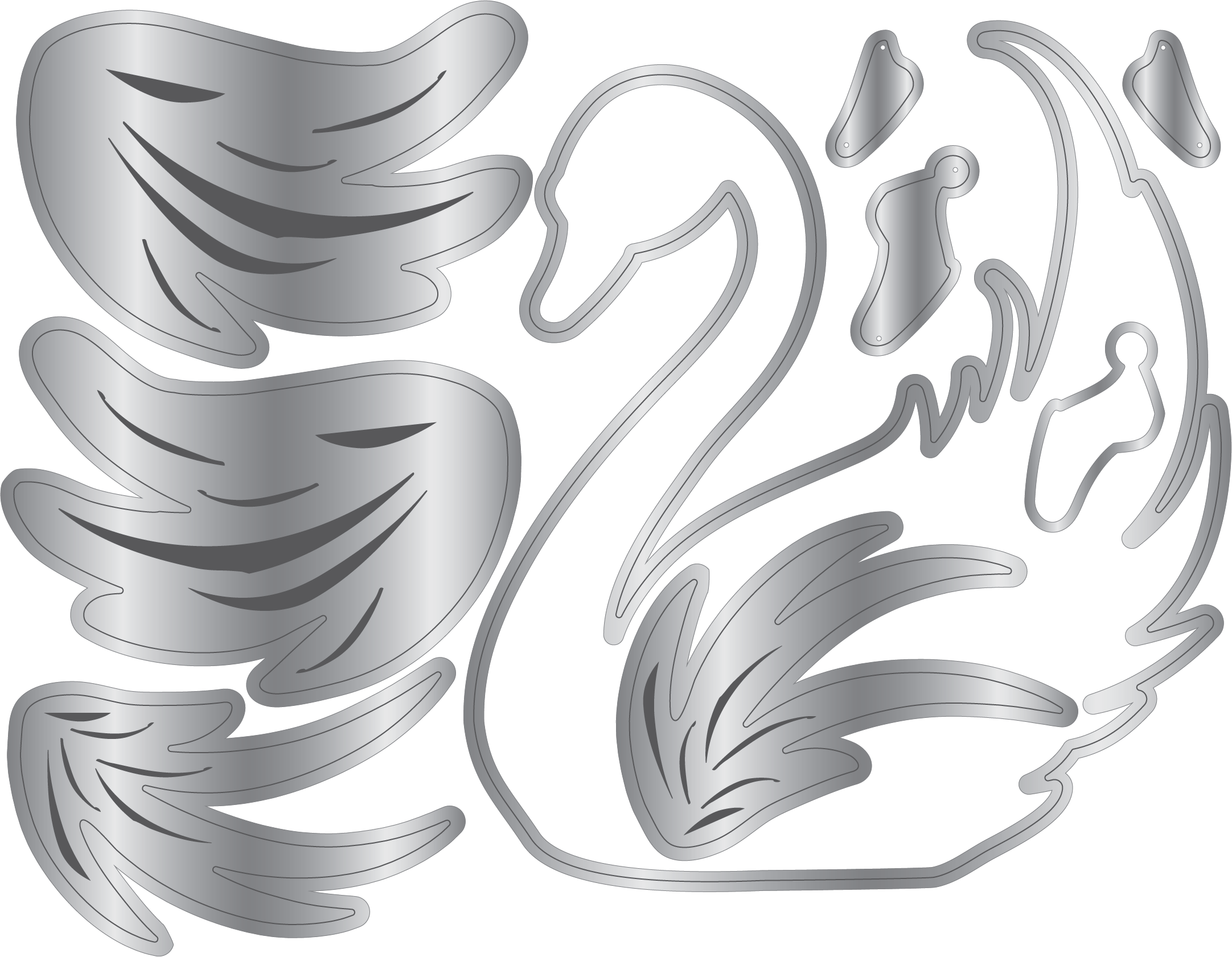 Wildwood Whimsy - Elegant Swan Metal Die Set