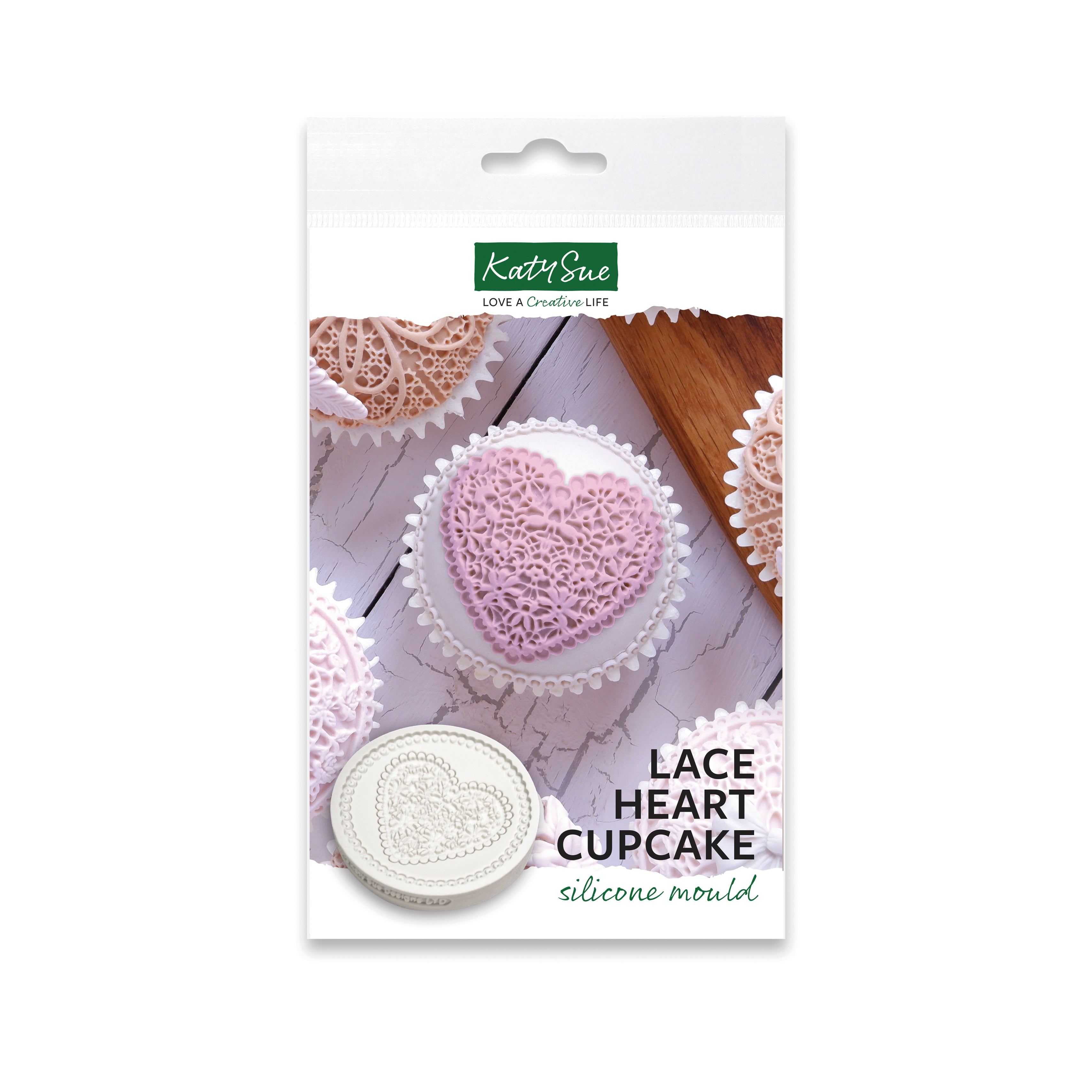 Lace Heart Cupcake Silicone Mould