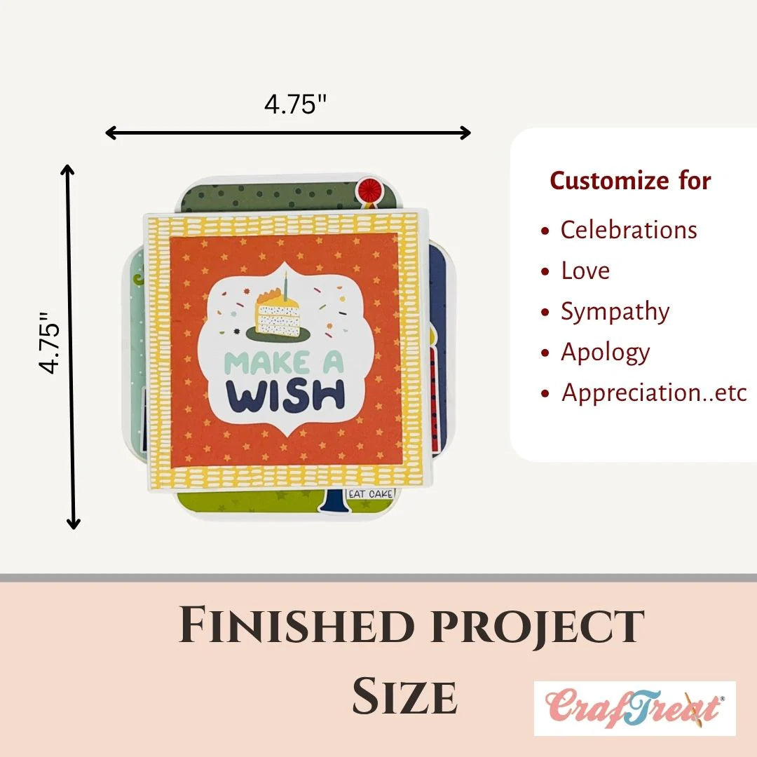 CrafTreat Card Blanks - Quadruple Slider Card - White - 3 Sets