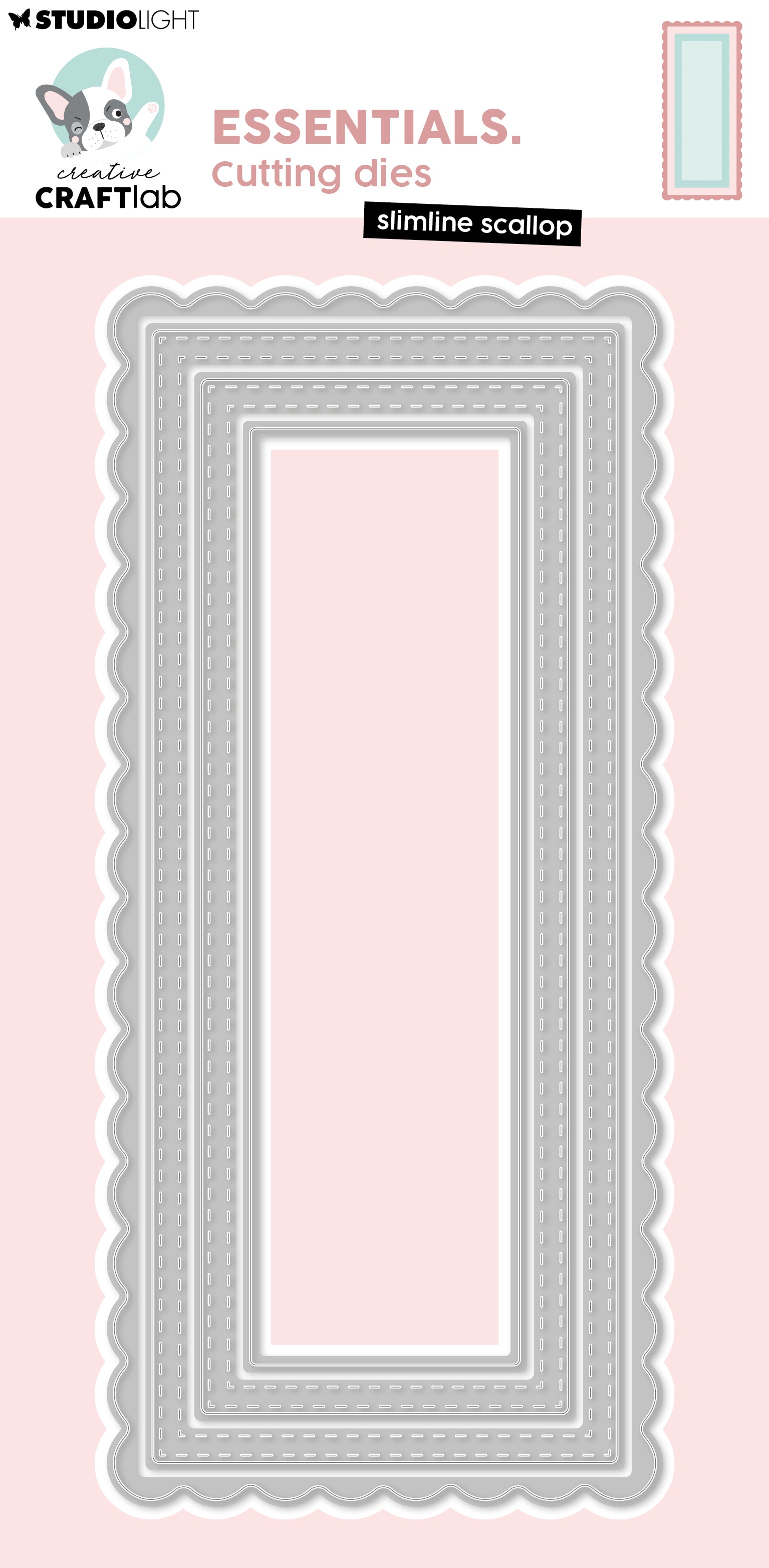 CCL Cutting Die Slimline Scallop Essentials 4 Pieces