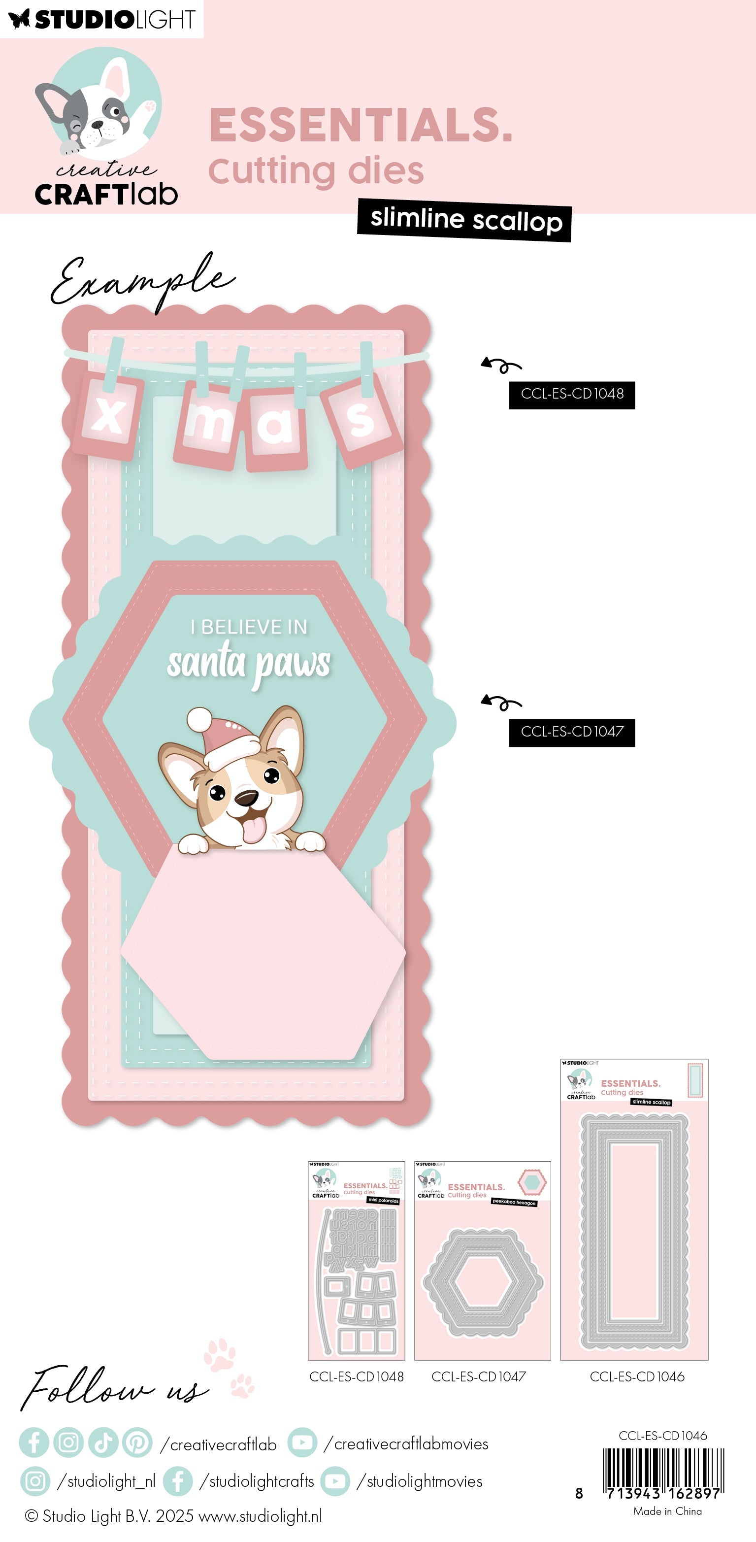 CCL Cutting Die Slimline Scallop Essentials 4 Pieces