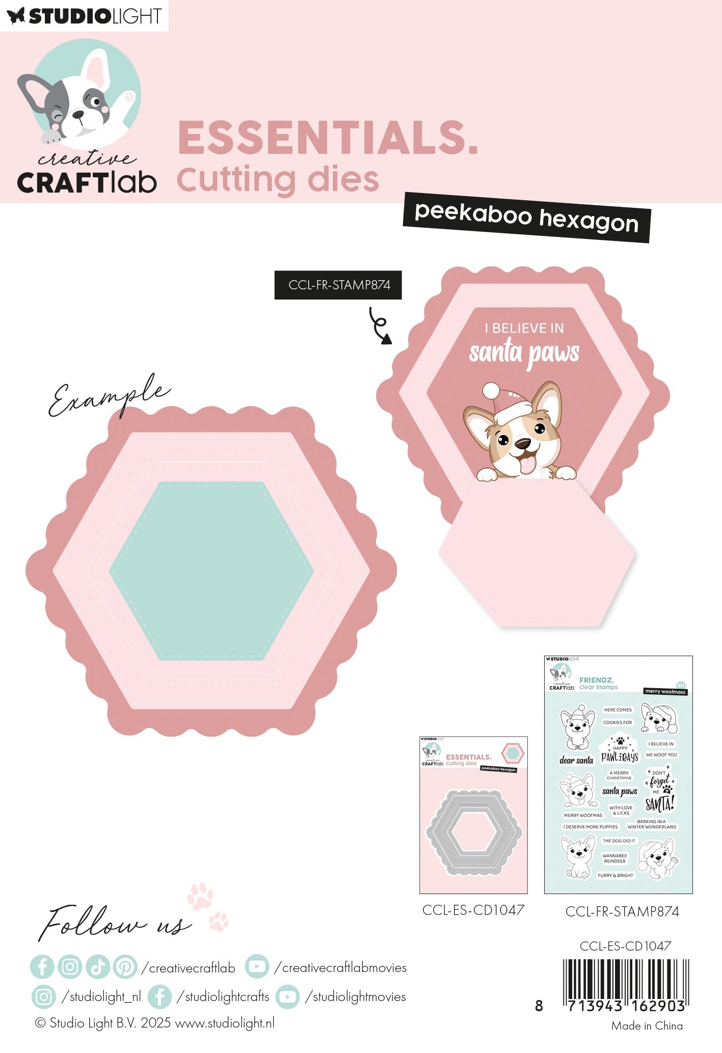 CCL Cutting Die Peekaboo Hexagon Essentials 4 Pieces