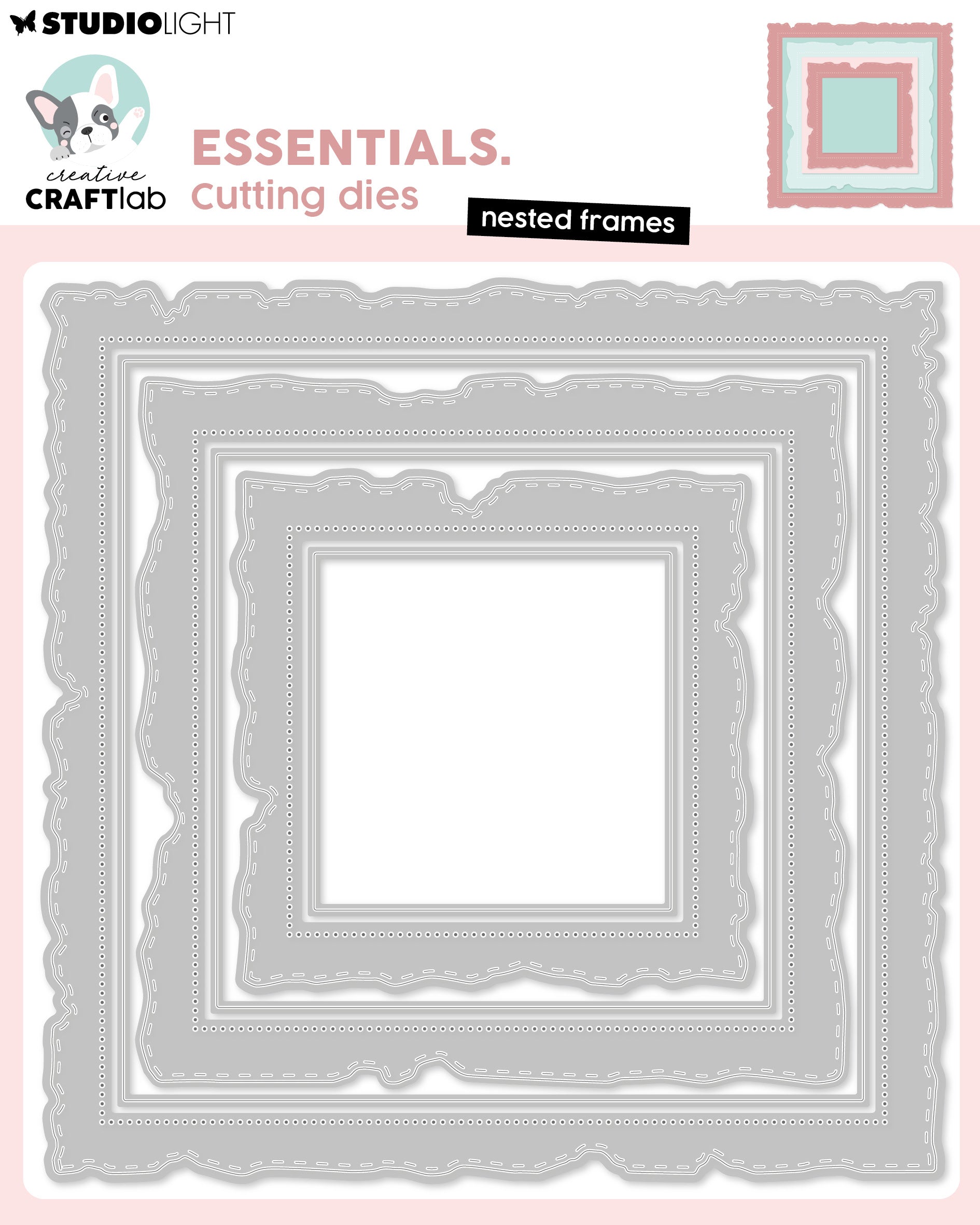 CCL Cutting Dies Nested Frames Essentials 6 Pieces