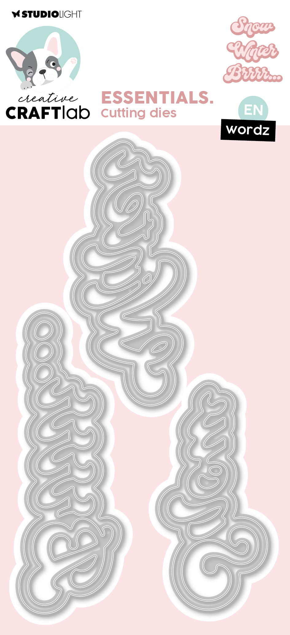 CCL Cutting Die Wordz Winter Essentials 132x70x1mm 6 Pieces