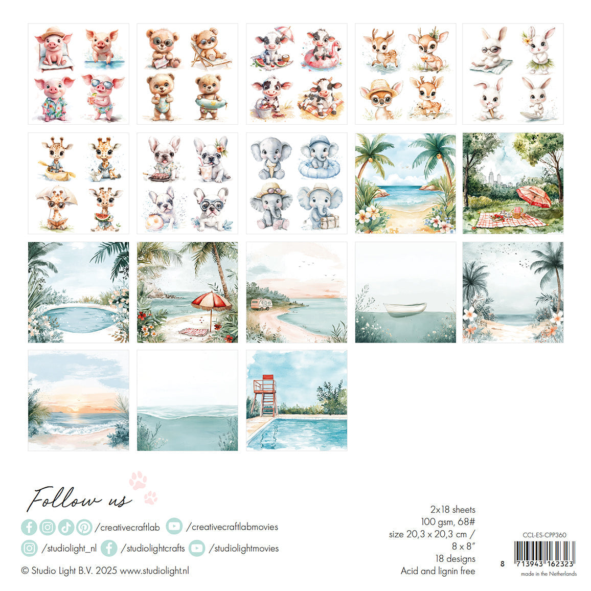 CCL Collage Paper Pad Summer Breeze Essentials 36 Sheets