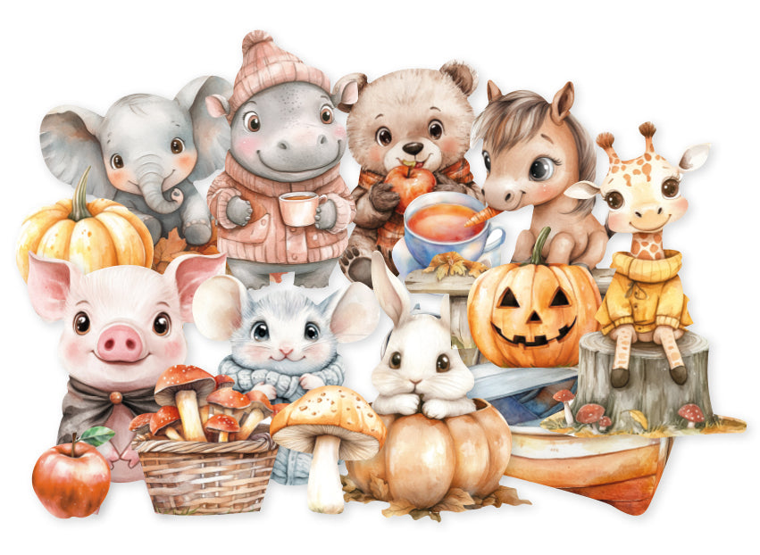 CCL Collage Ephemera Fall In Love Essentials 18 Pieces