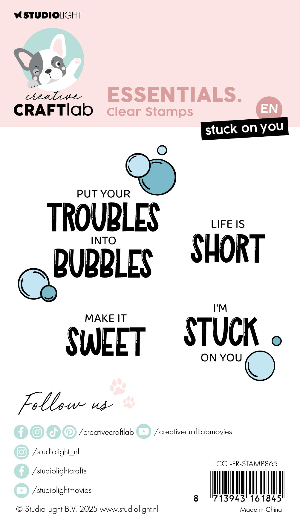 CCL Clear Stamp Stuck On You Essentials 7 Pieces