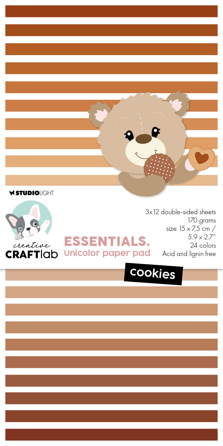 CCL Unicolor Paper Pad Cookies Essentials 24 SH
