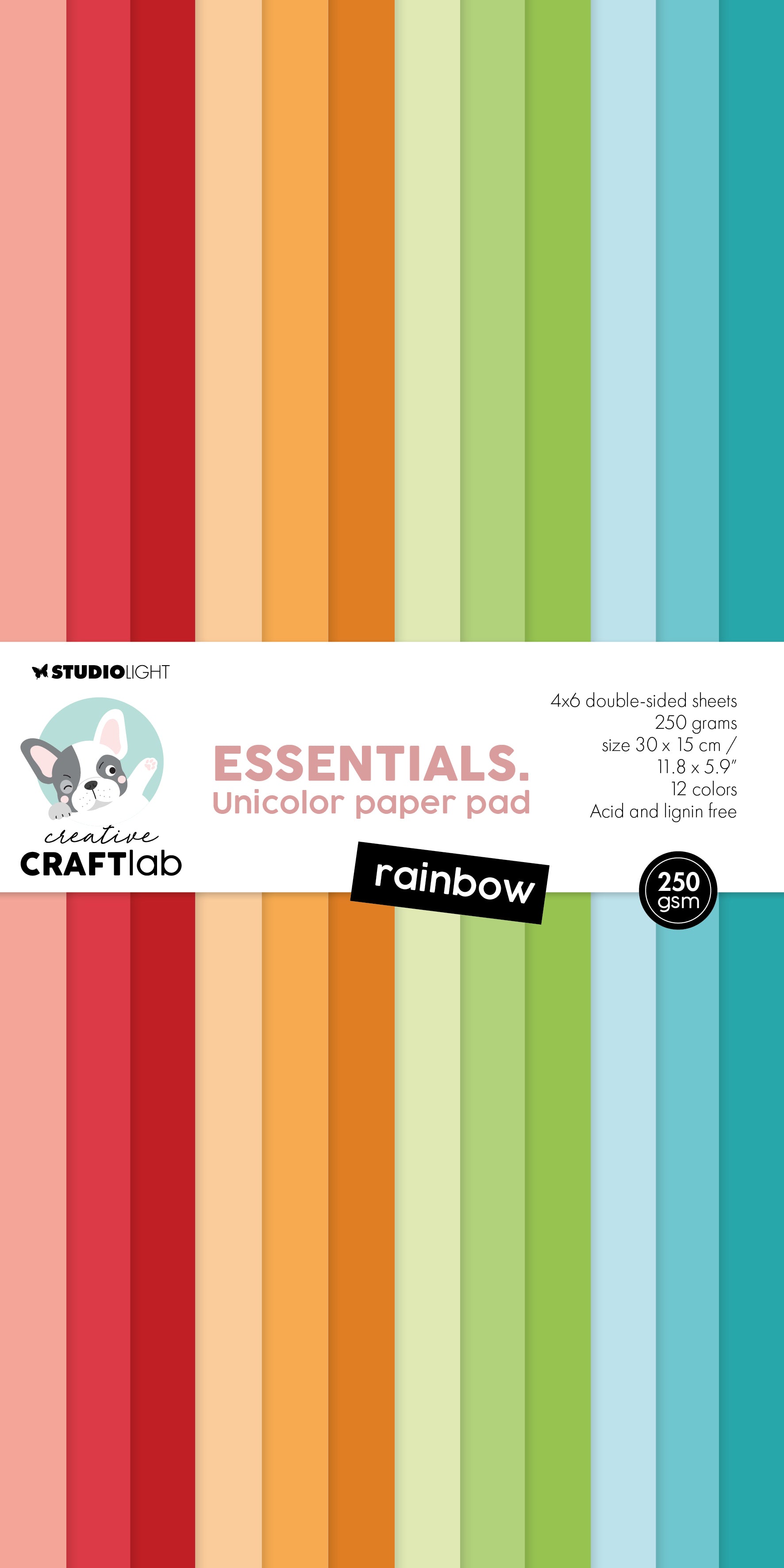 CCL Unicolor Paper Pad Rainbow Essentials 24 SH