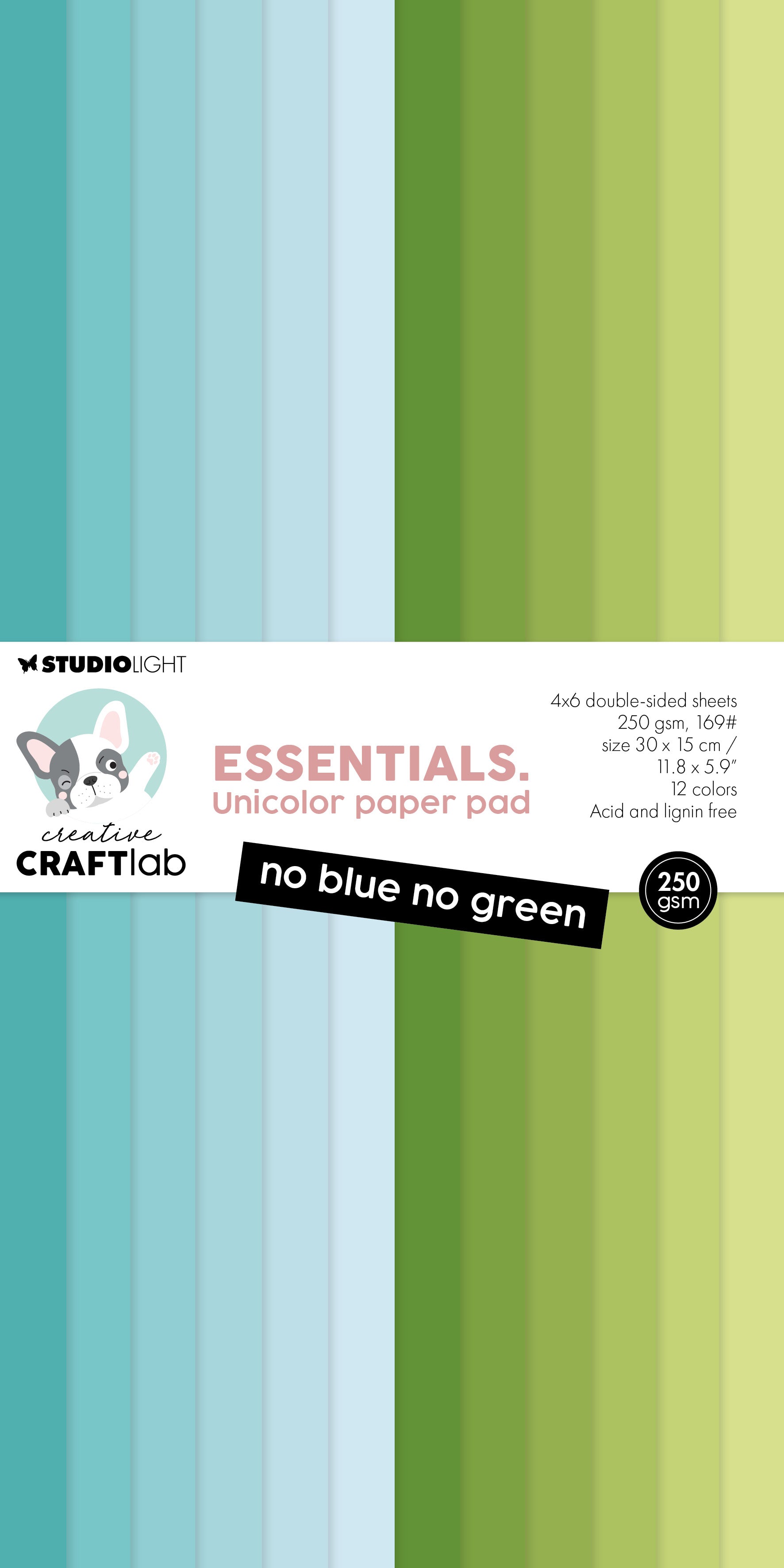 CCL Unicolor Paper Pad No Blue No Green Essentials 24 Sheets