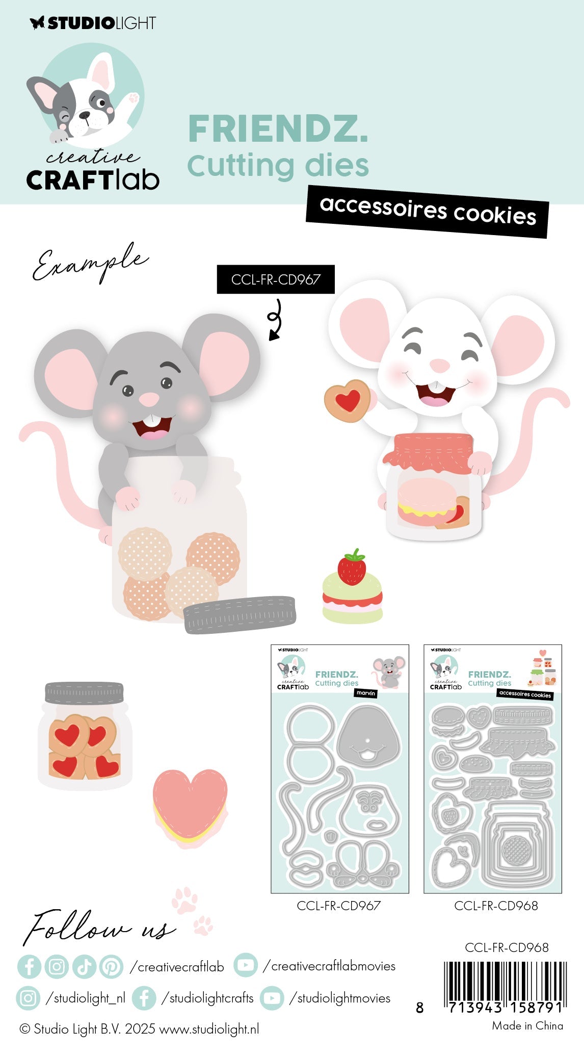 CCL Cutting Die Accessoires Cookies Friendz 23 PC