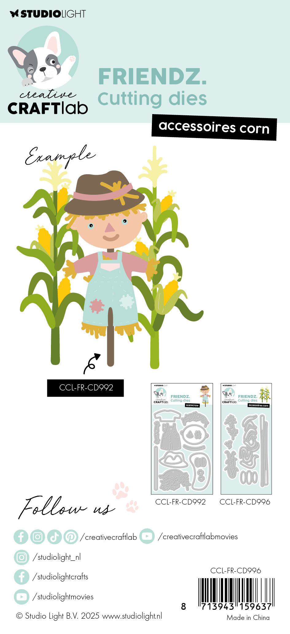 CCL Cutting Die Accessoires Corn Friendz 6 PC