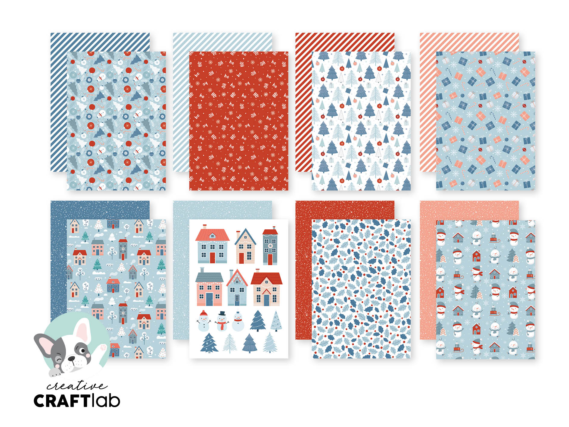 CCL Designer Paper Pad Hello winter Friendz 210x148x9mm 24 Sheets