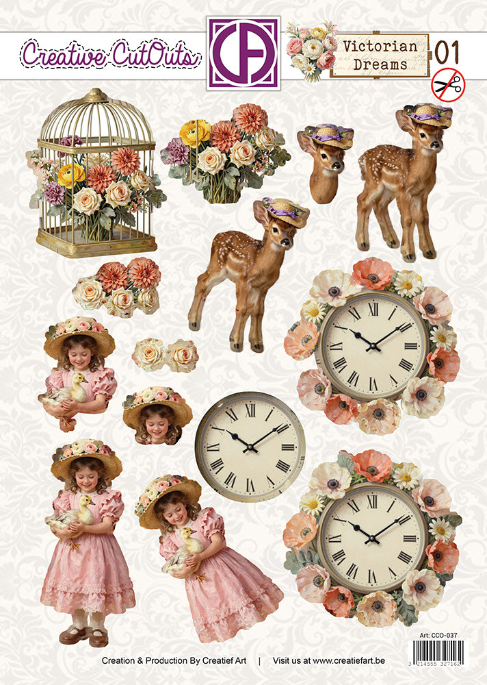Creatief Art - 3D Die-Cut Sheet - Victorian Dreams 01