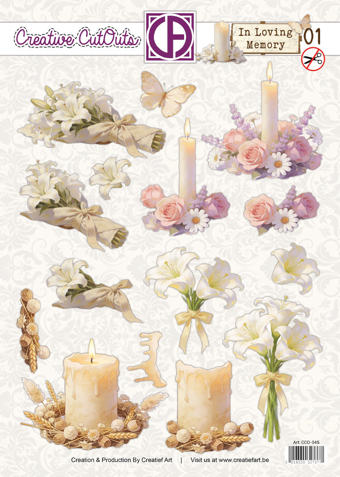 Creatief Art - 3D Die-Cut Sheet - In Loving Memory 01
