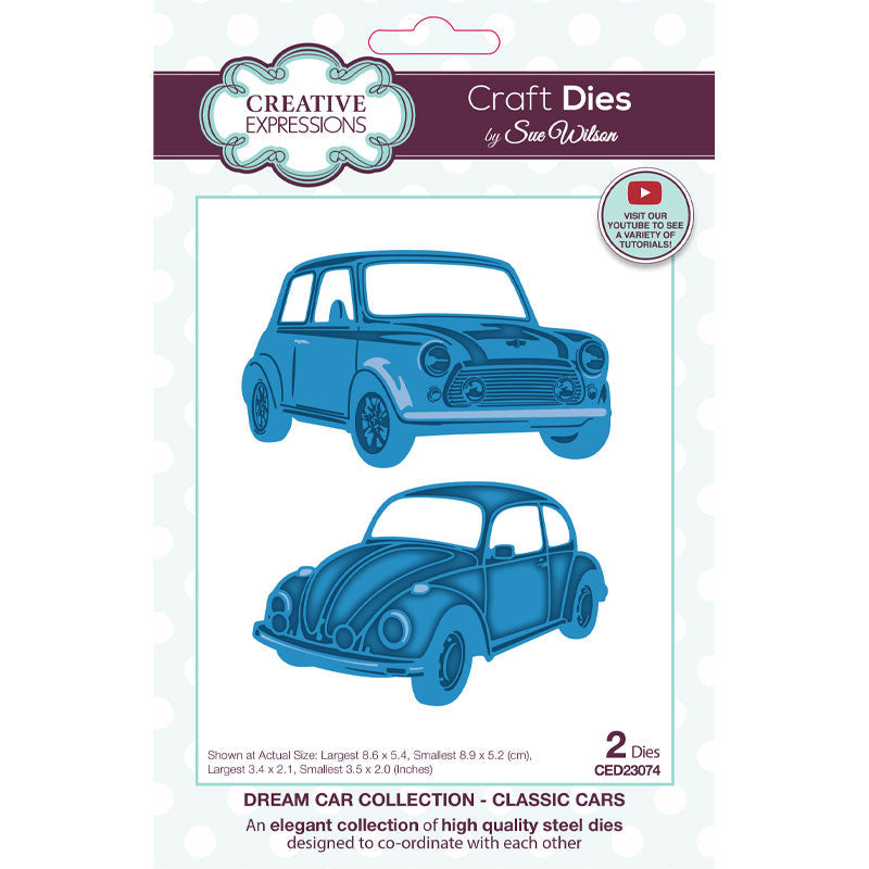 Creative Expressions Sue Wilson Dream Car Collection Classic Cars Craft Die