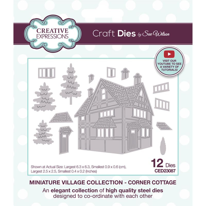 Creative Expressions Sue Wilson Miniature Village Corner Cottage Craft Die