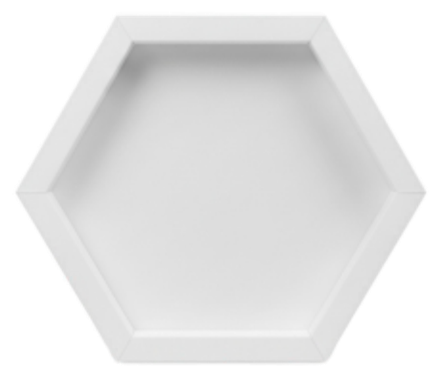 CrafTreat 3D Fold Shapes - Frames White - Hexagon 6pcs
