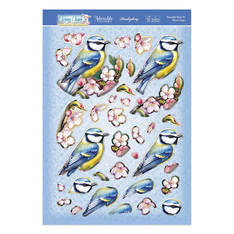 Spring Cheer Deco-Large Set - Beautiful Blue Tit