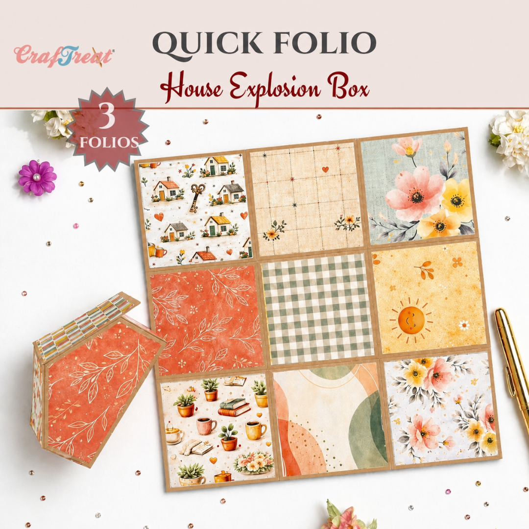 CrafTreat Quick Folio - House Explosion Box