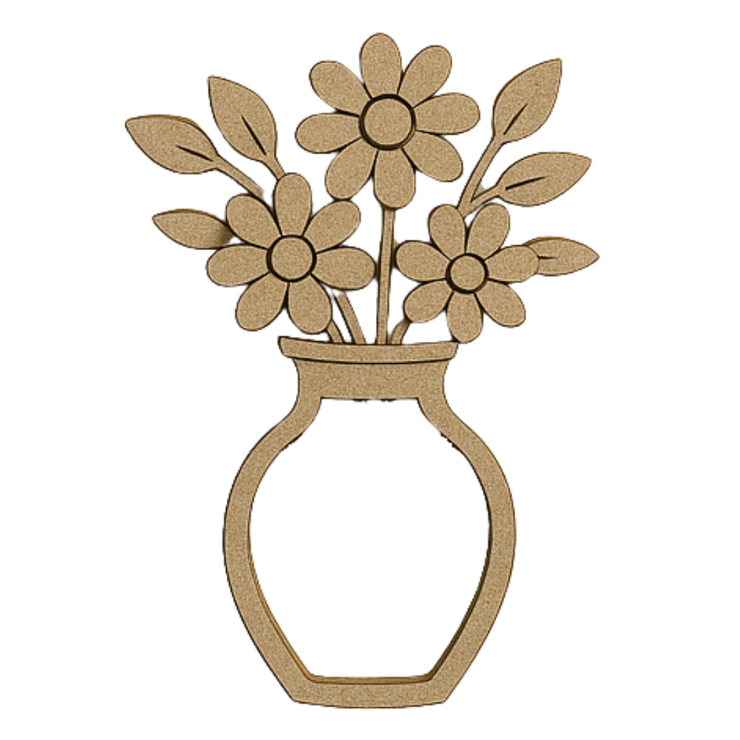 CrafTreat 3D Shaker Chipboard - Flower Vase