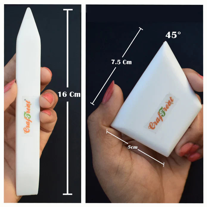 Craftreat Teflon Bone Folder Set - Large and Ergo Square - 2 Pcs