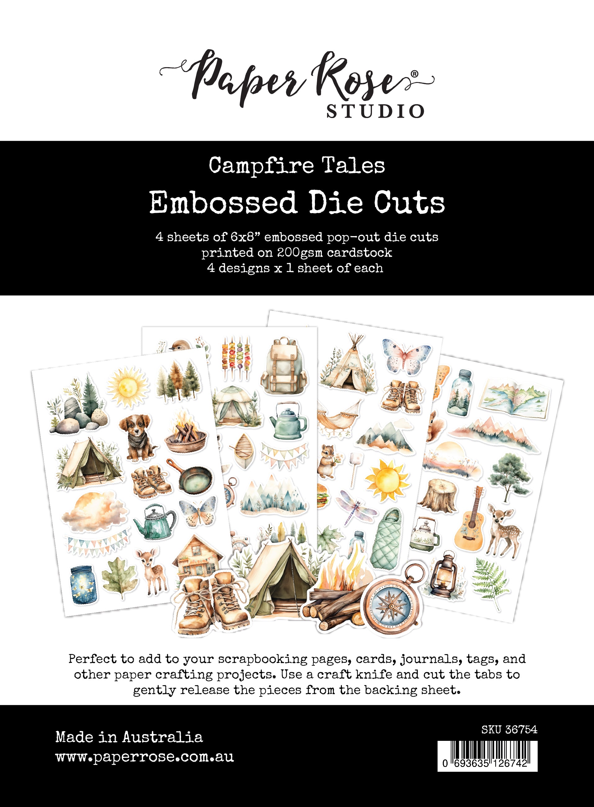Campfire Tales 6 x 8" Embossed Die Cuts 36754