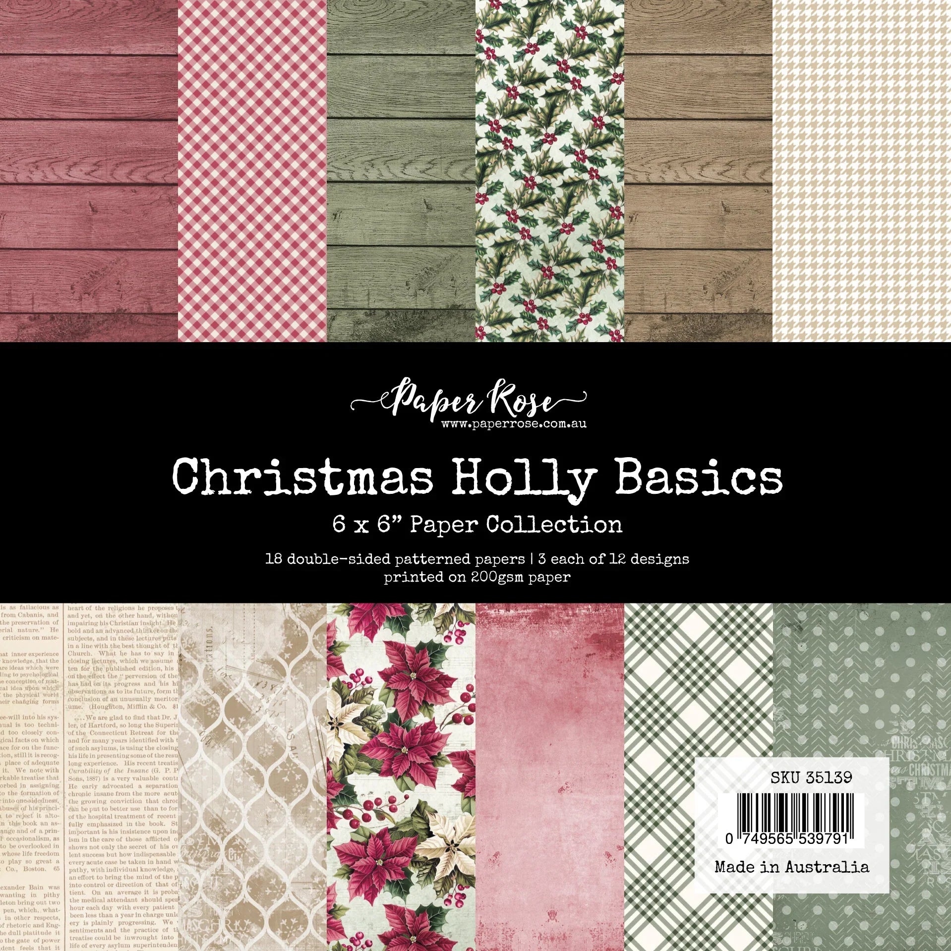 Christmas Holly Basics 6x6 Paper Collection 35139