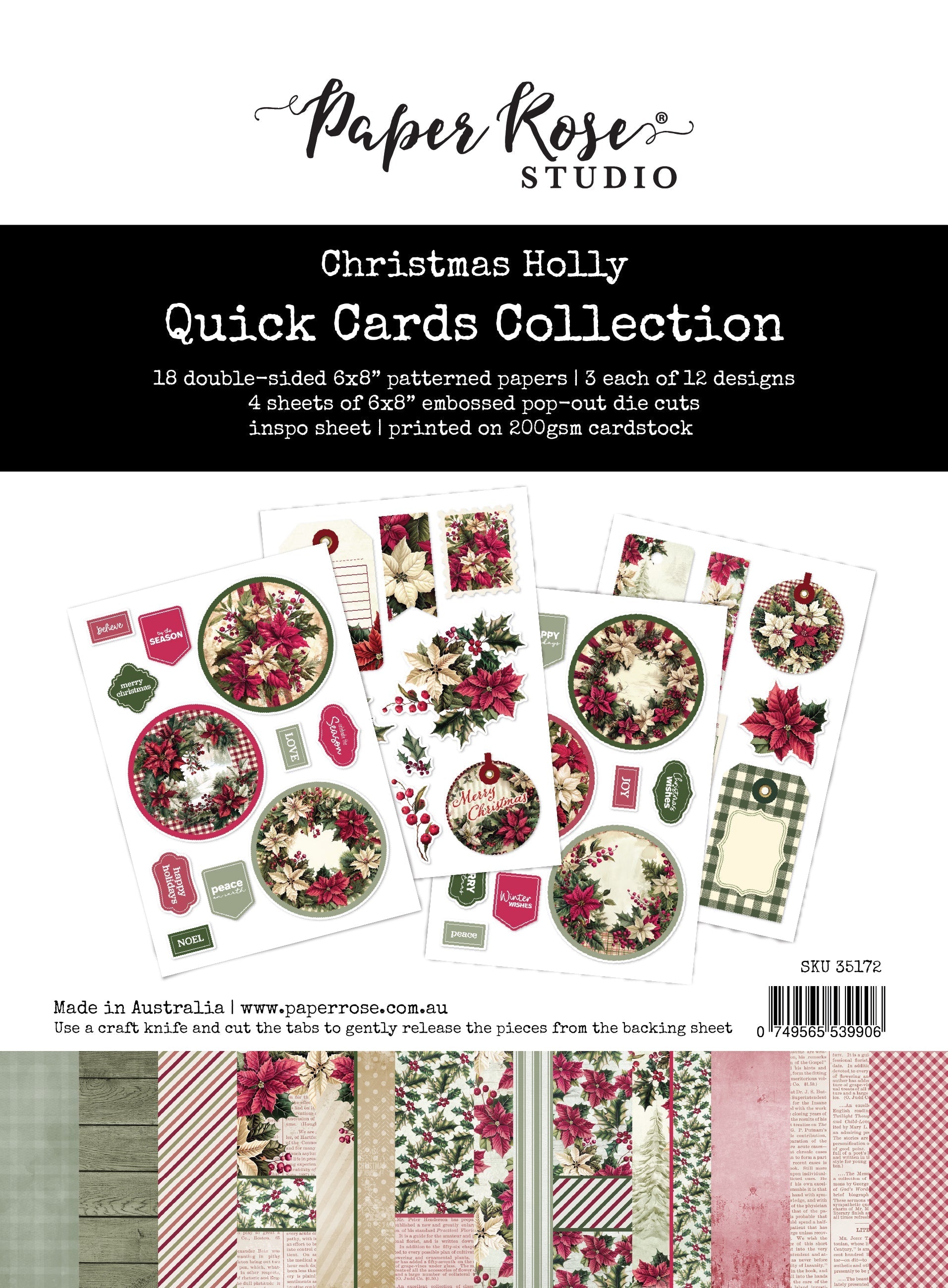 Christmas Holly Quick Card Collection 35172
