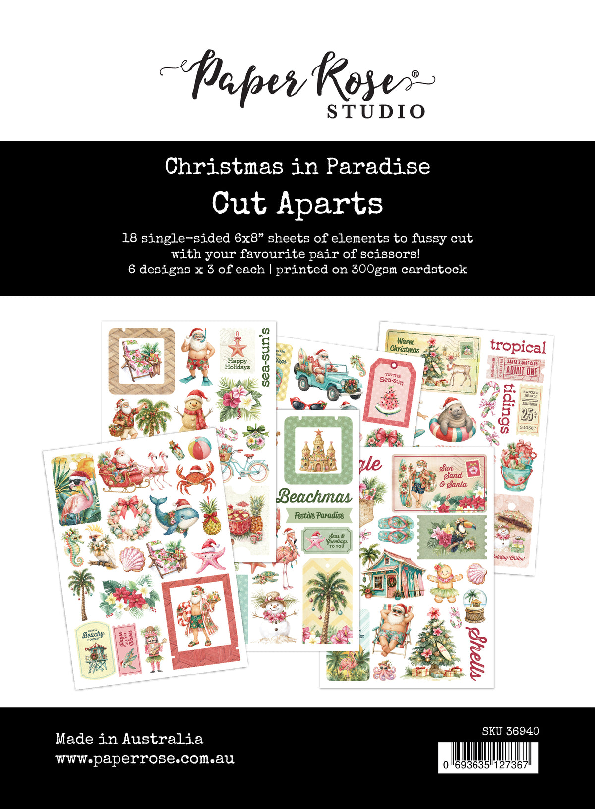 Christmas in Paradise 6 x 8" Cut Aparts 36940
