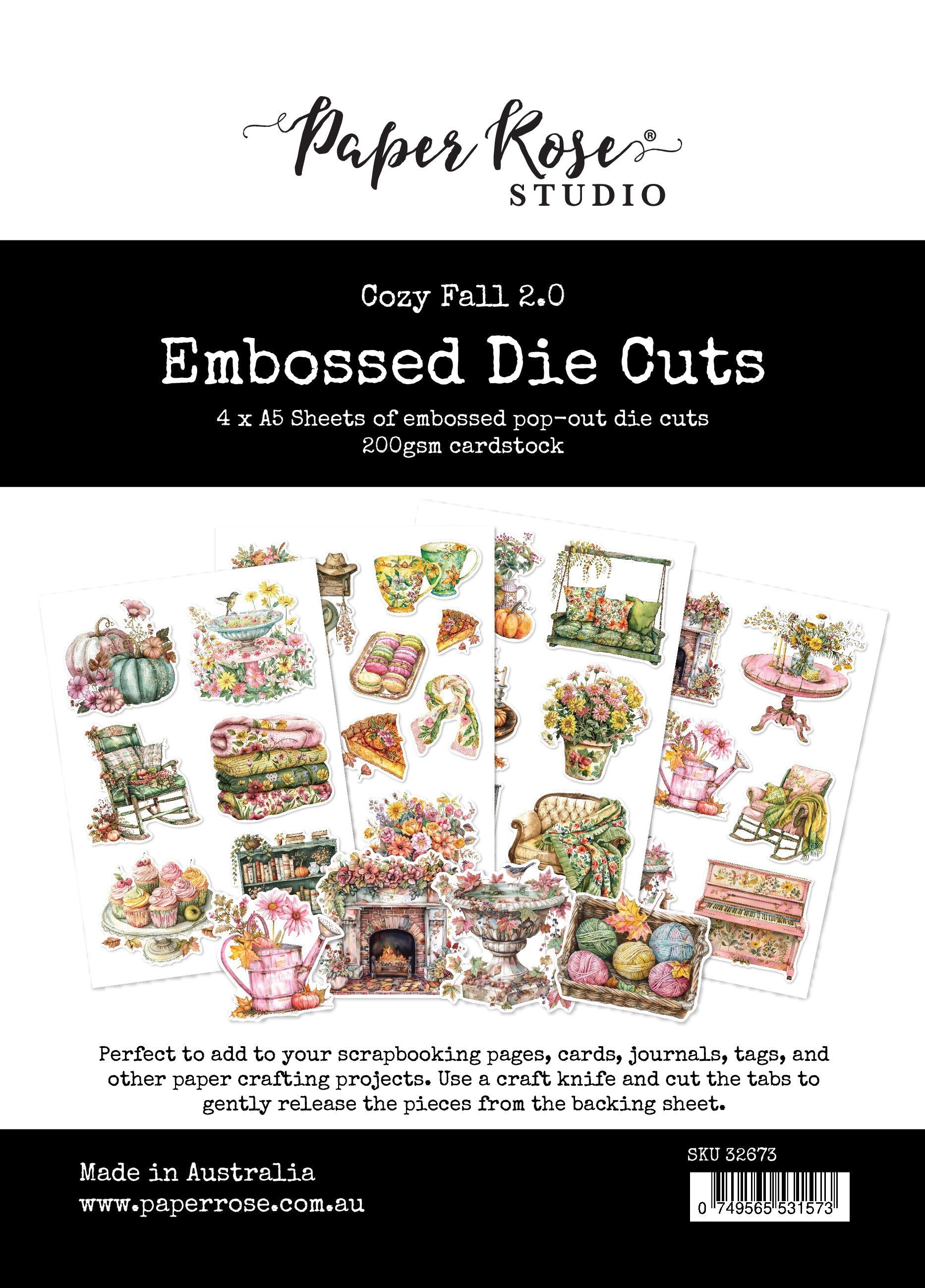 Cozy Fall 2.0 Embossed Die Cuts 32673