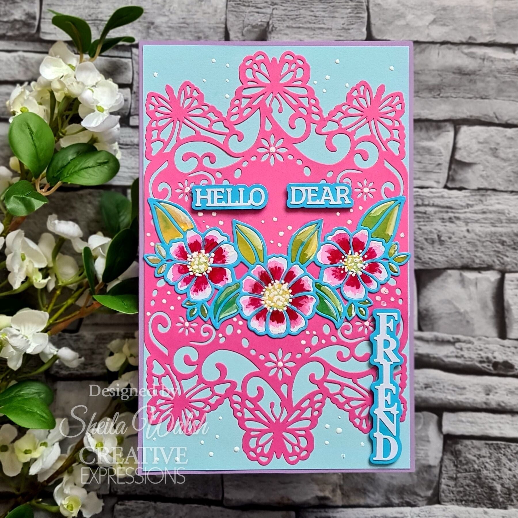 Creative Expressions Sue Wilson Friend Shadowed Stacked Sentiment Craft Die