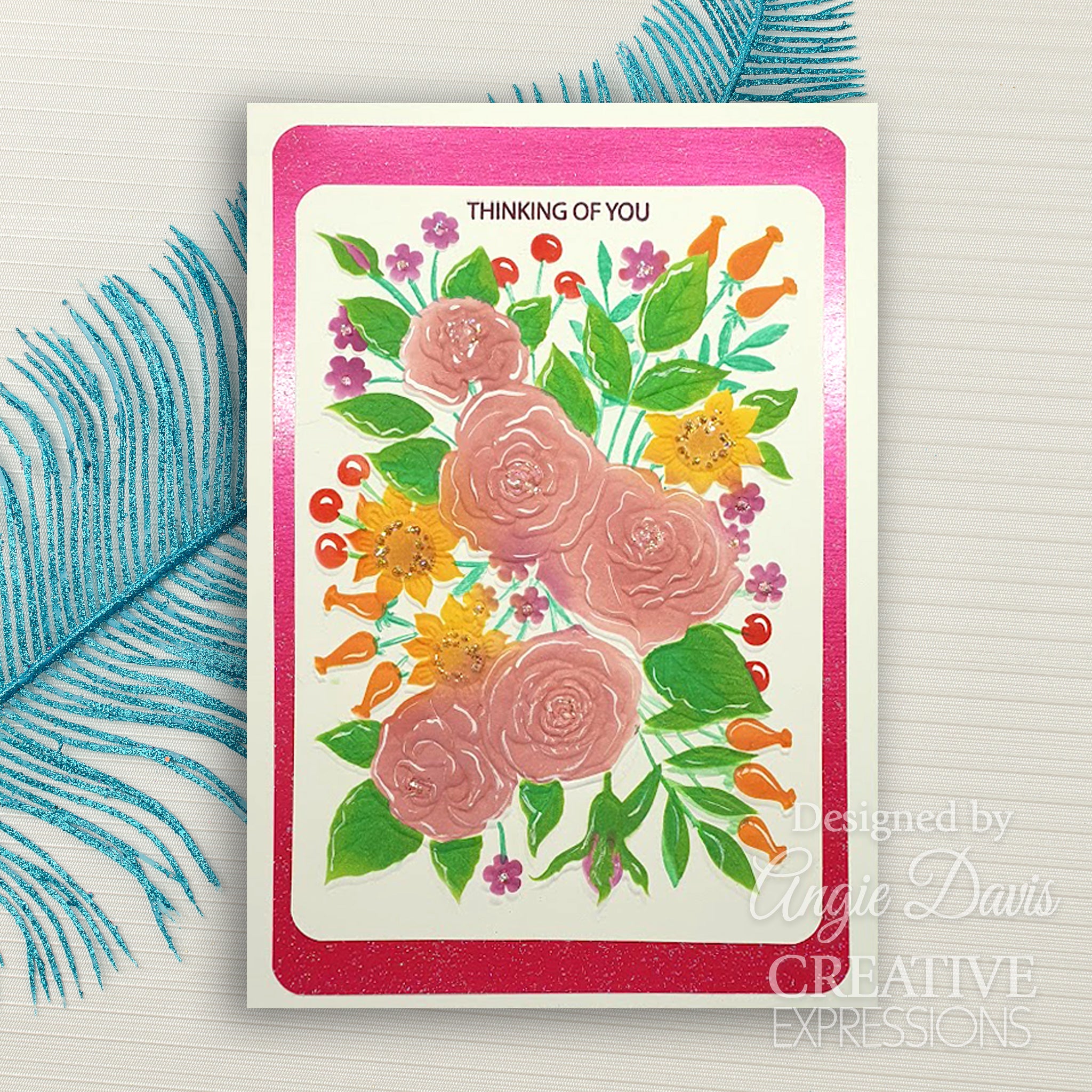 Creative Expressions Rose Garden 5 in x 7 in 3D Embossing Folder
