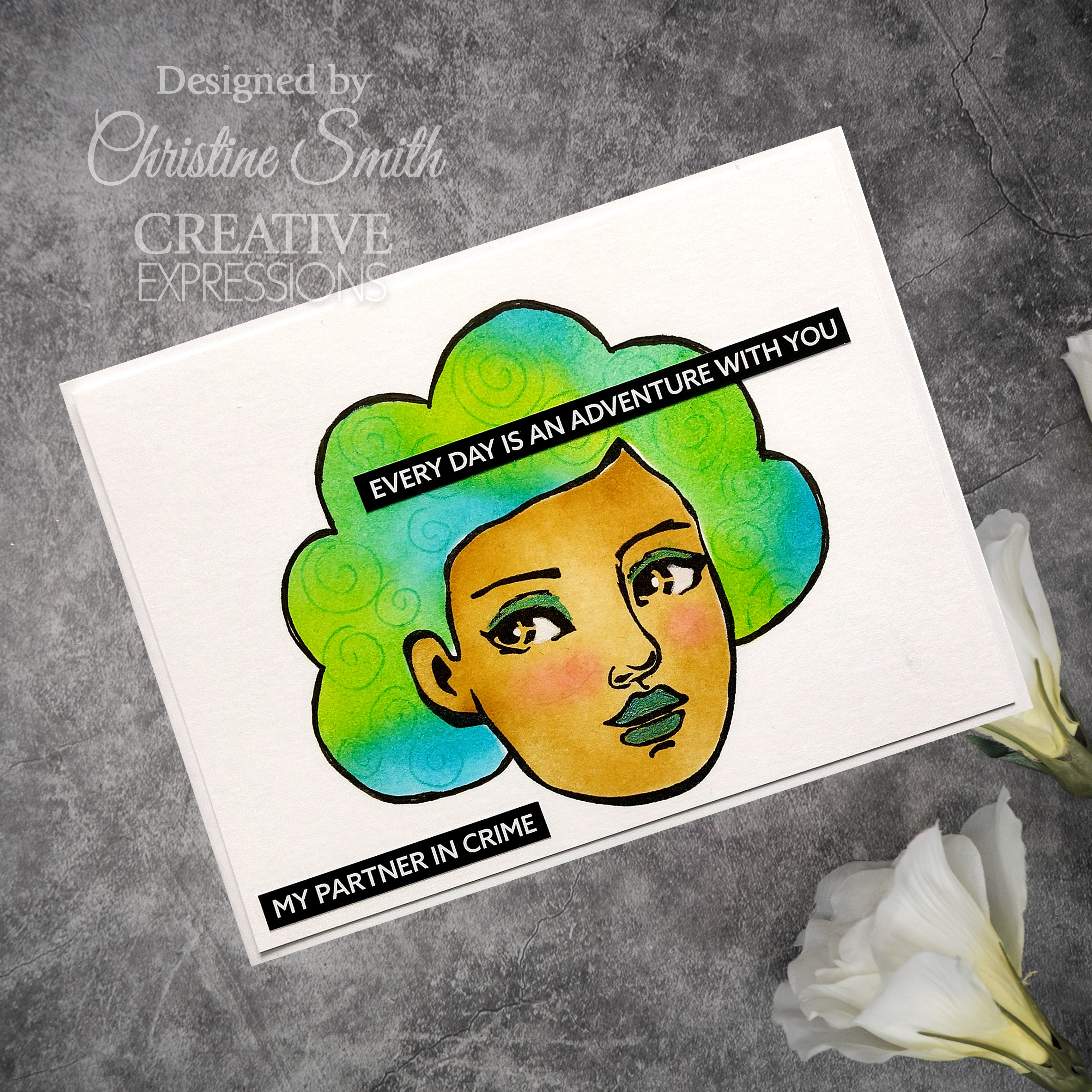 Creative Expressions Jane Davenport SideChick 4 in x 6 in Clear Stamp Set