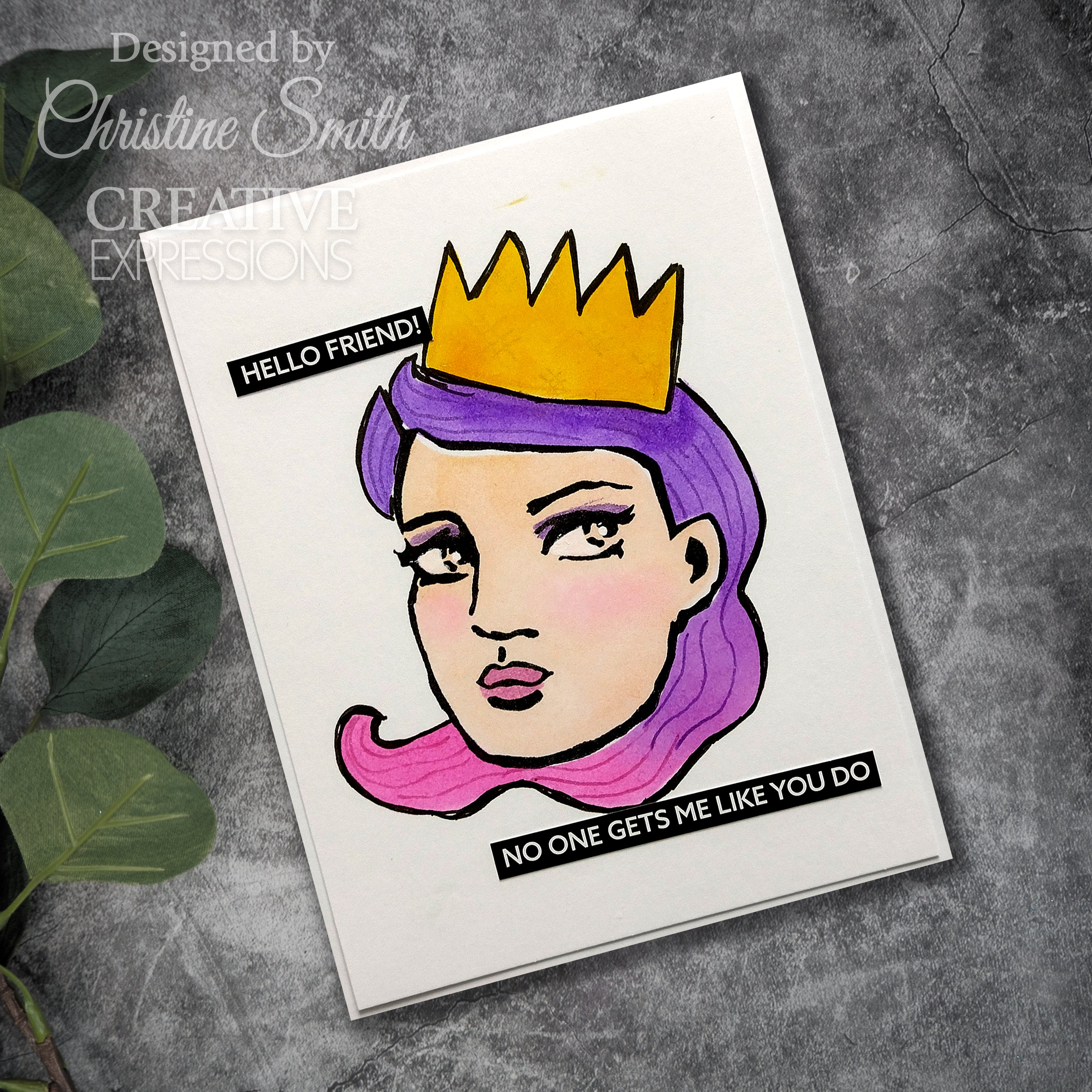 Creative Expressions Jane Davenport SideChick 4 in x 6 in Clear Stamp Set