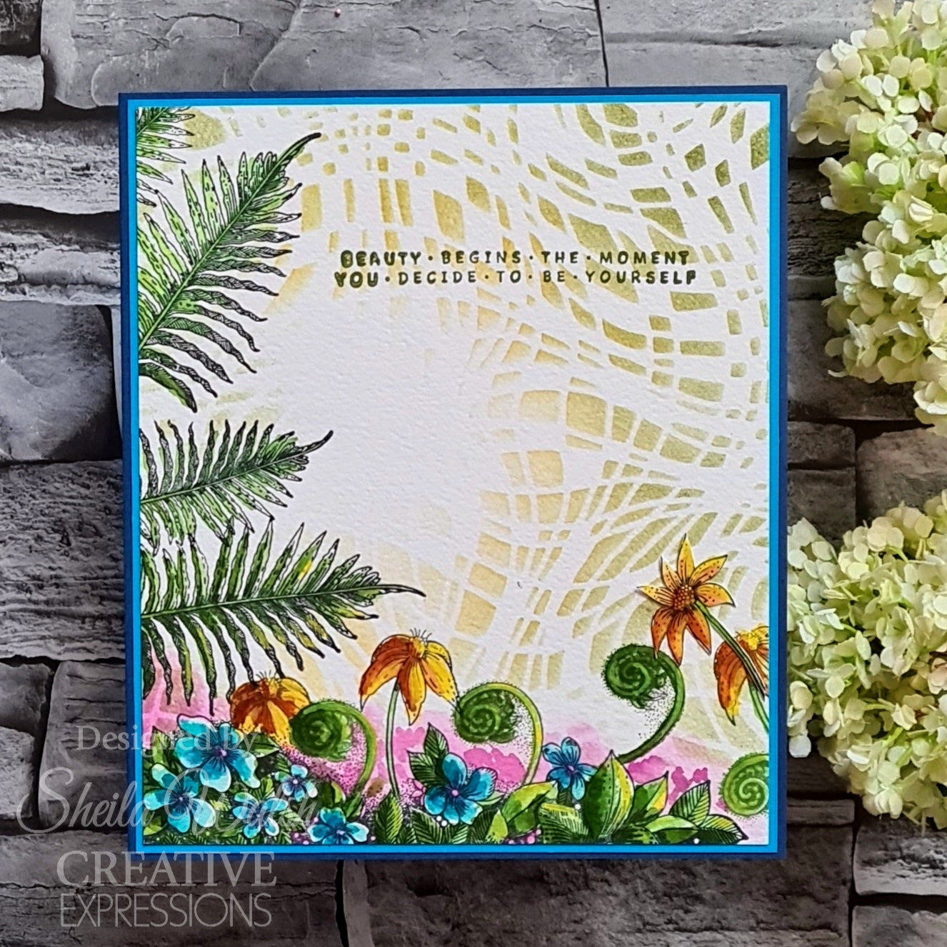 Katkin Krafts Square Abstraction 7 in x 7 in Stencil