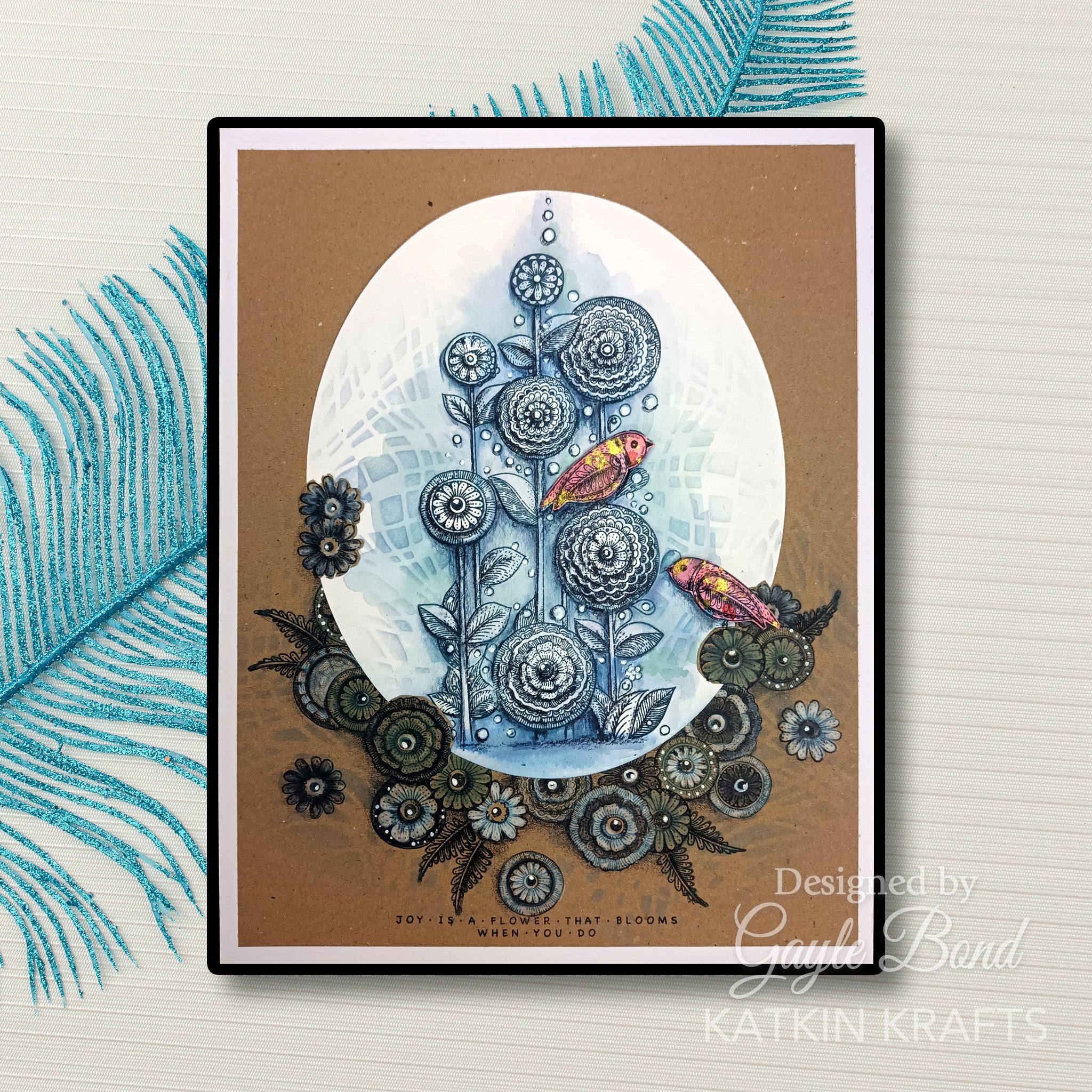 Katkin Krafts Square Abstraction 7 in x 7 in Stencil