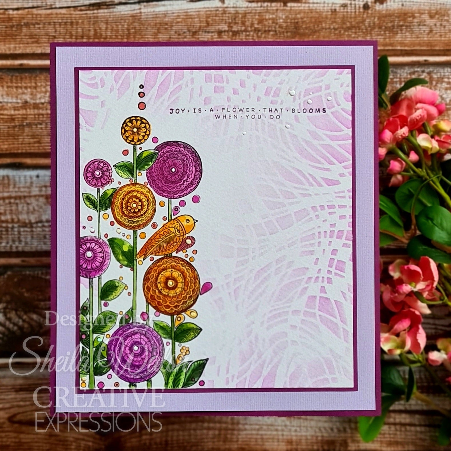 Katkin Krafts Square Abstraction 7 in x 7 in Stencil