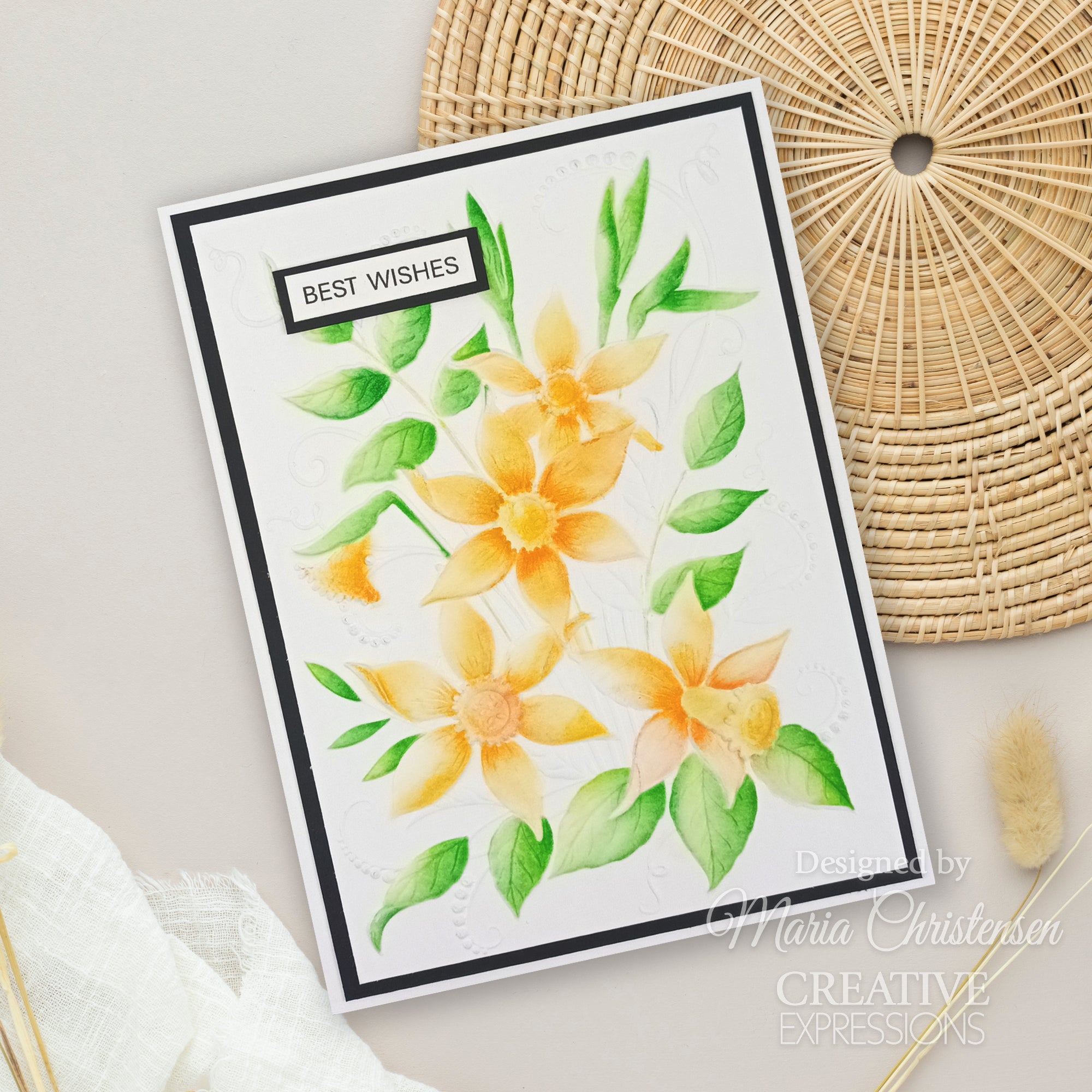 Creative Expressions Daffodil Dreams 5 in x 7 in 3D Embossing Folder