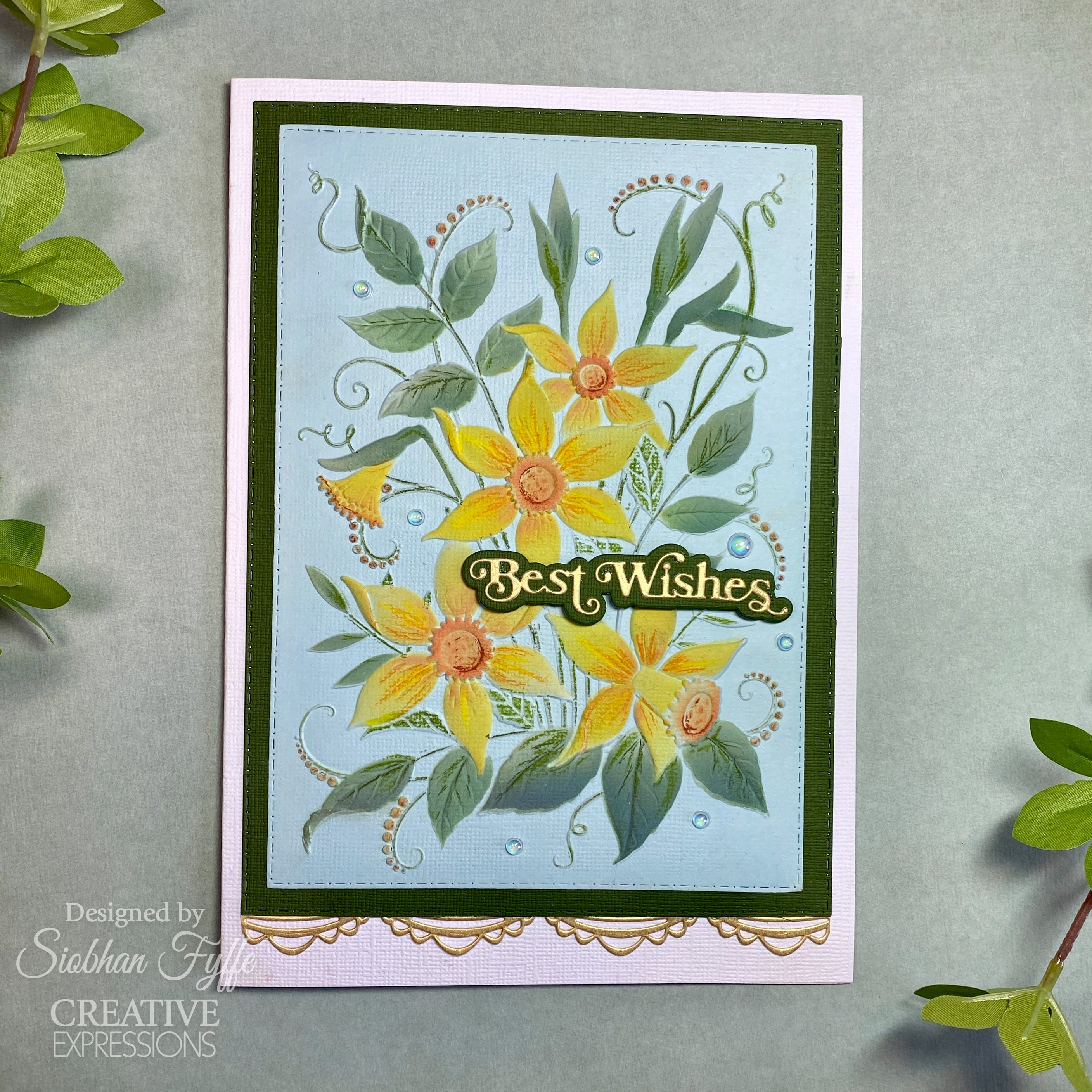 Creative Expressions Daffodil Dreams 5 in x 7 in 3D Embossing Folder