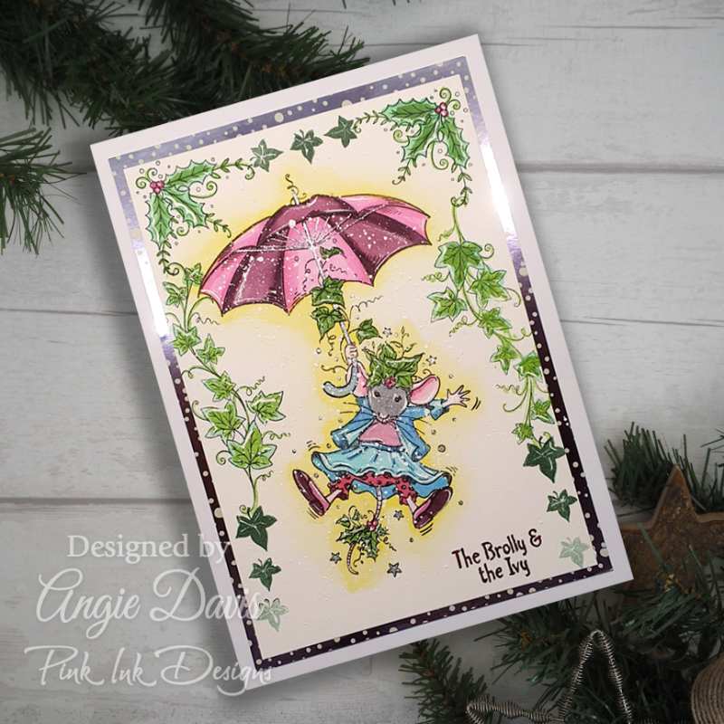 Pink Ink Designs The Brolly & The Ivy 6 in x 8 in Clear Stamp Set