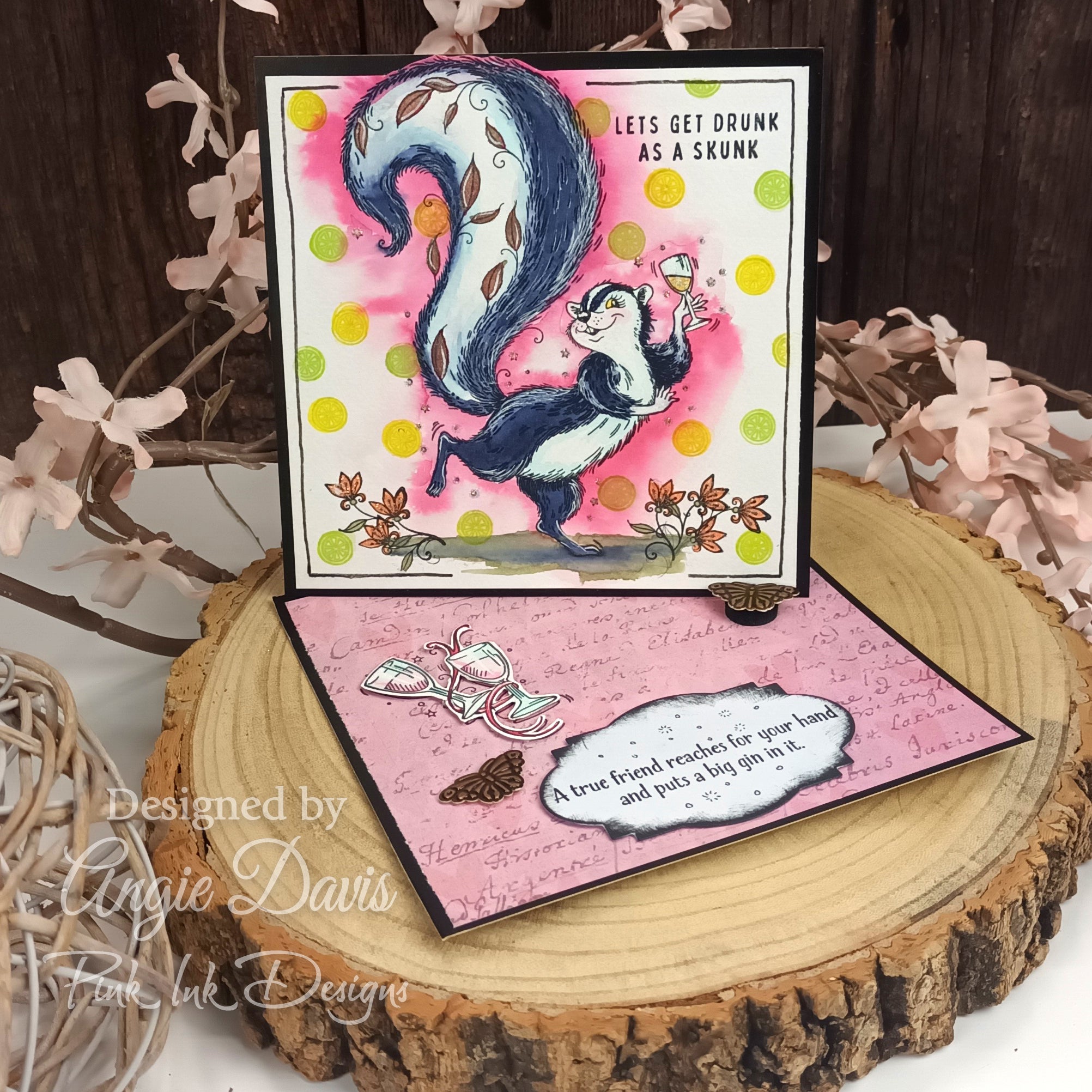 Pink Ink Designs Stinkin' Cute 6 in x 8 in Clear Stamp Set