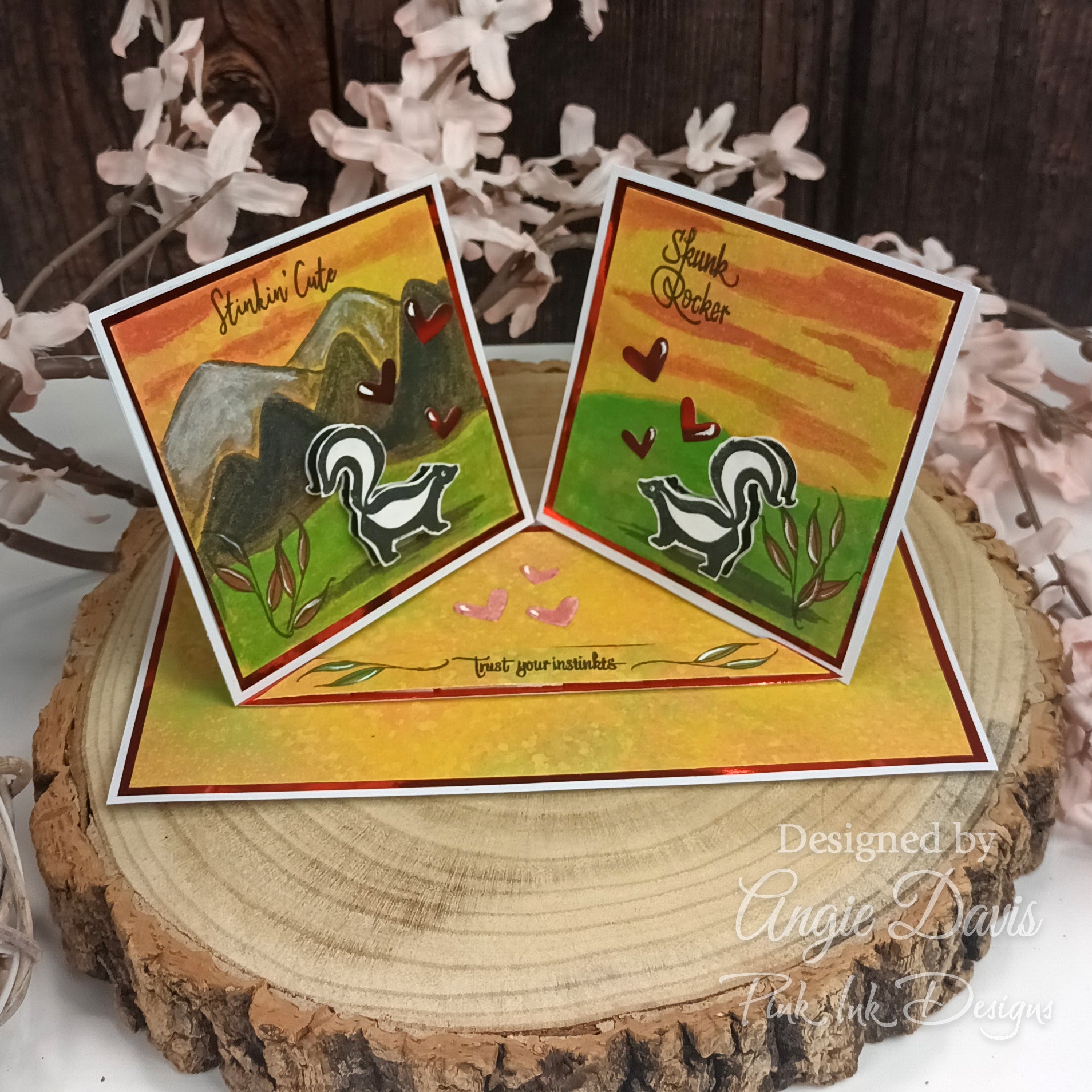 Pink Ink Designs Stinkin' Cute 6 in x 8 in Clear Stamp Set