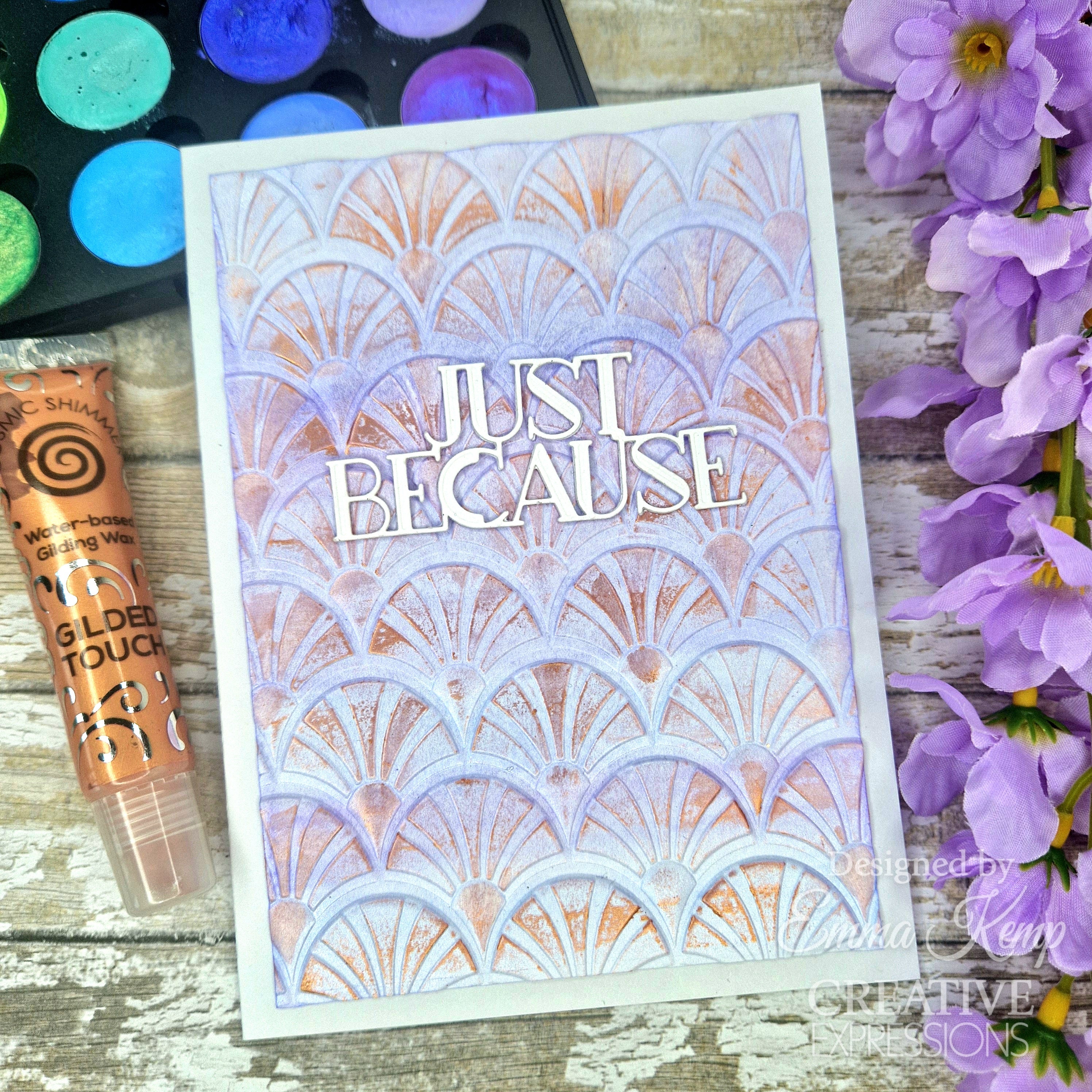 Creative Expressions Art Deco Arches 5 in x 7 in 3D Embossing Folder