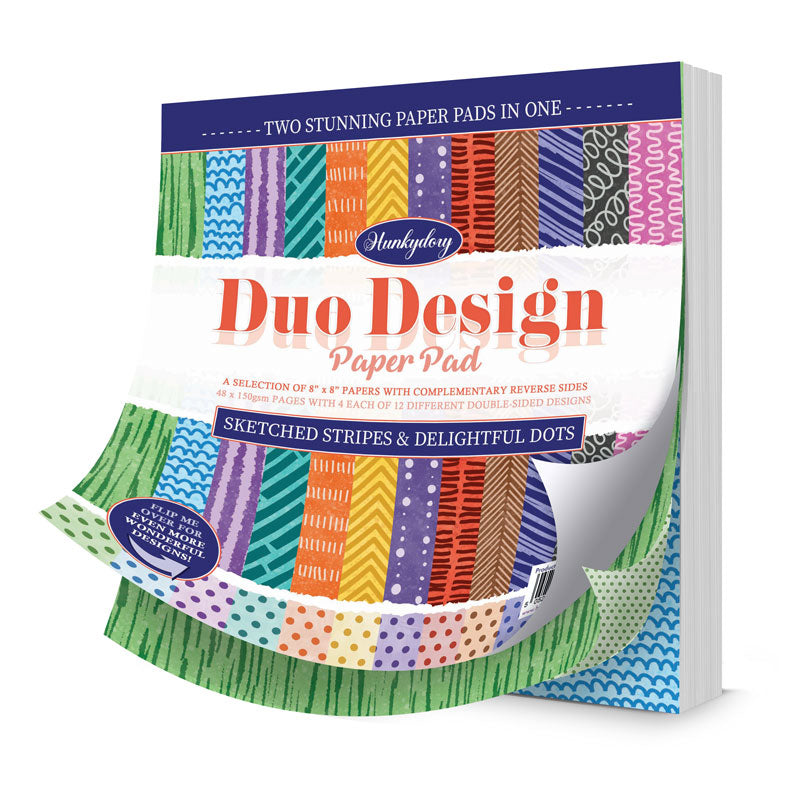 Duo Design Paper Pads - Sketched Stripes & Delightful Dots