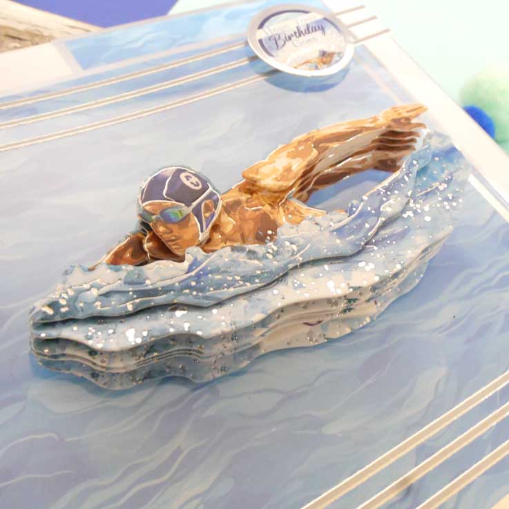 A Splashing Time Decoupage Topper Sheet