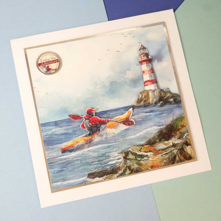 A Splashing Time Decoupage Topper Sheet