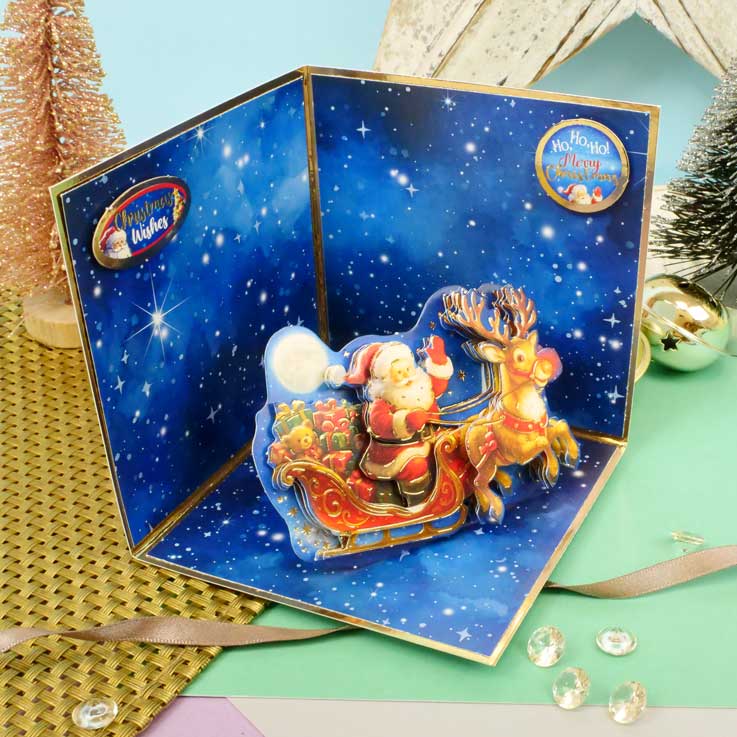 Father Christmas Fun Decoupage Topper Sheet